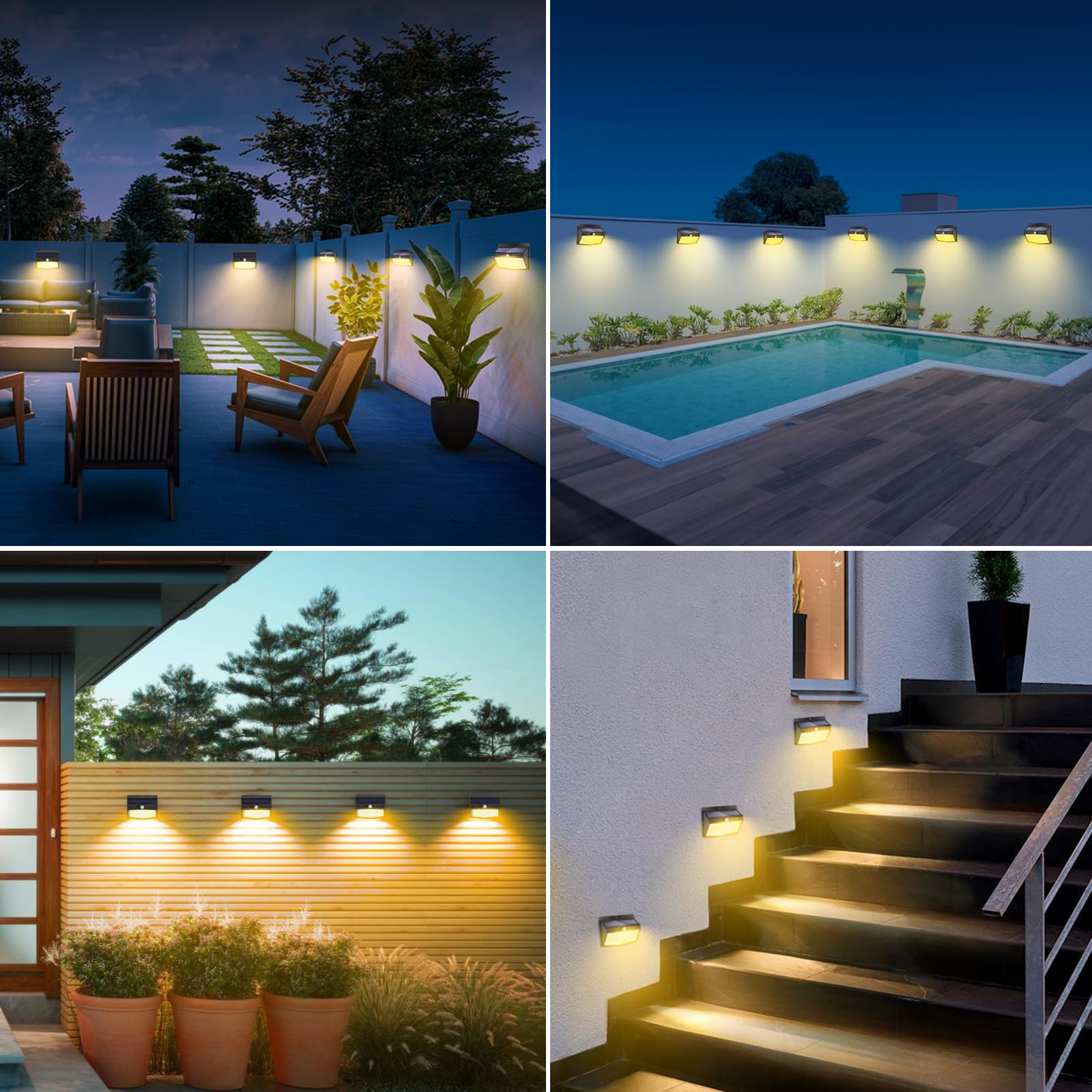 Peasur 1 Pack Solar Motion Lights Outdoor, Solar Security Light with 3 Modes, IP65 Waterproof Flood Lights Outside for Camping Garden Patio Garage Backyard, Brown Warm