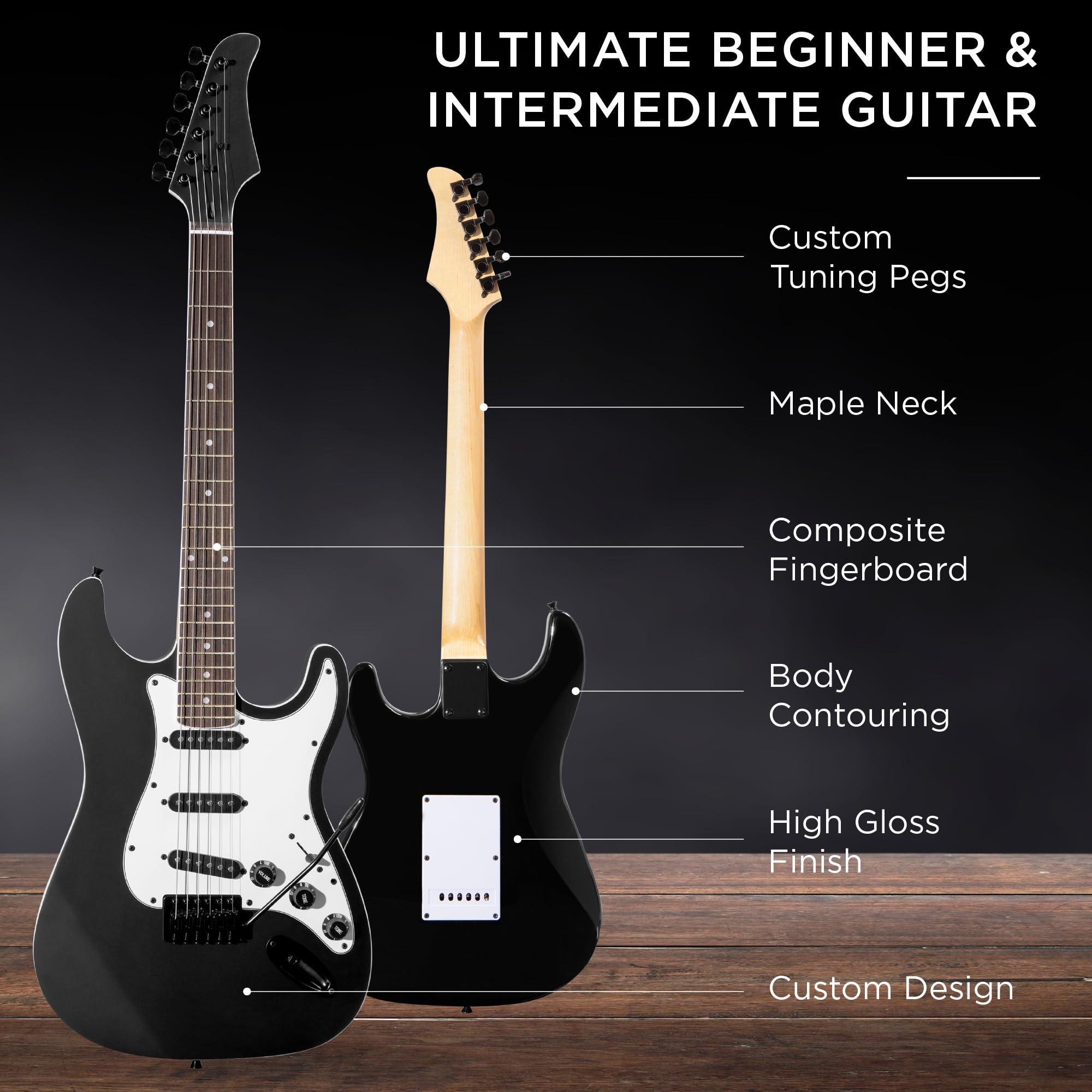 Best Choice Products 39in Full Size Beginner Electric Guitar Starter Kit w/Case, Strap, 10W Amp, Strings, Pick, Tremolo Bar - 3 Color Sunburst
