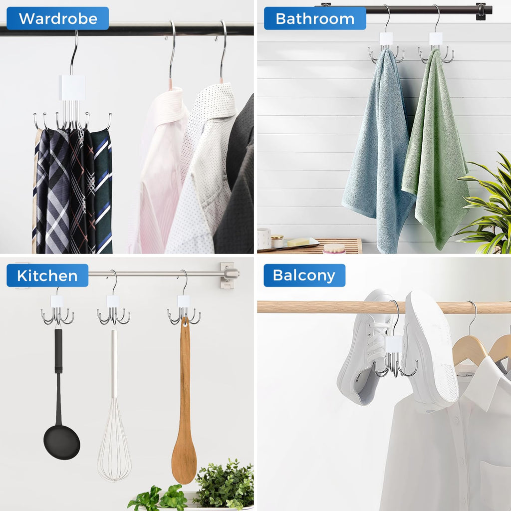 1 Pack Belt Hanger, Belt Organizer for Closet | 360° Rotatable, Max 24 Belt Storage, Space Saving, Closet Organizers and Storage