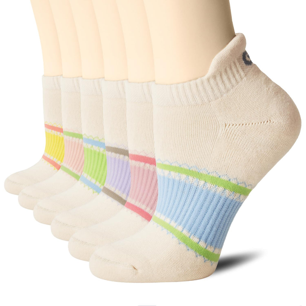 CS CELERSPORT 6 Pairs Ankle Athletic Running Socks Low Cut Sports Tab Socks for Men and Women
