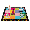 Booooom Jackson Classroom Rug Large Colorful Classroom Carpet with Non-Slip Backing, 9 x 12 ft Children's Classroom Seating Rug Elementary