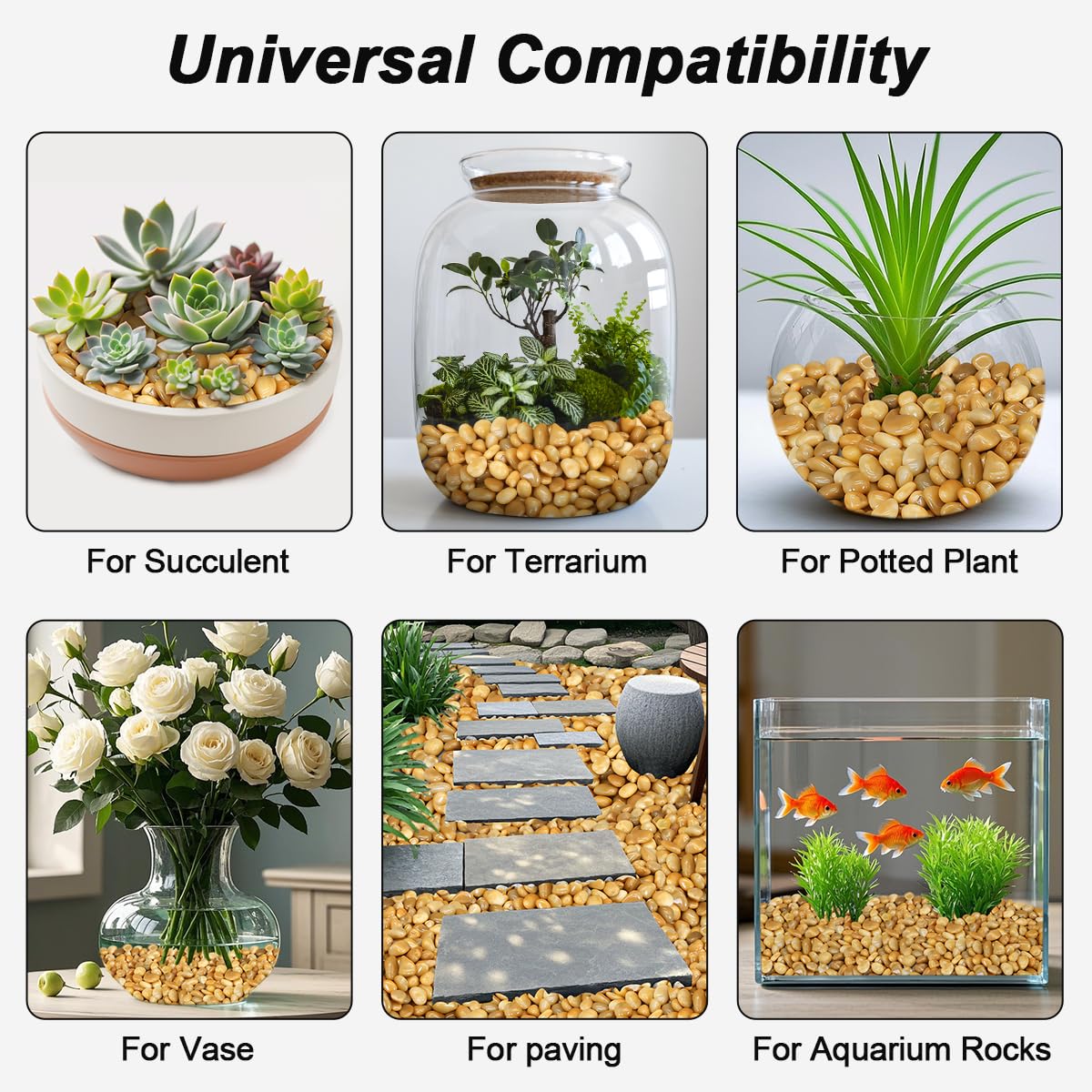 Terrarium Supplies,Virekm River Rocks, Decorative Ornamental Pebbles,Garden Landscaping Stones,Gravel Filler for Home Decoration Flower Bed Fish Tank Plants Vases Succulents