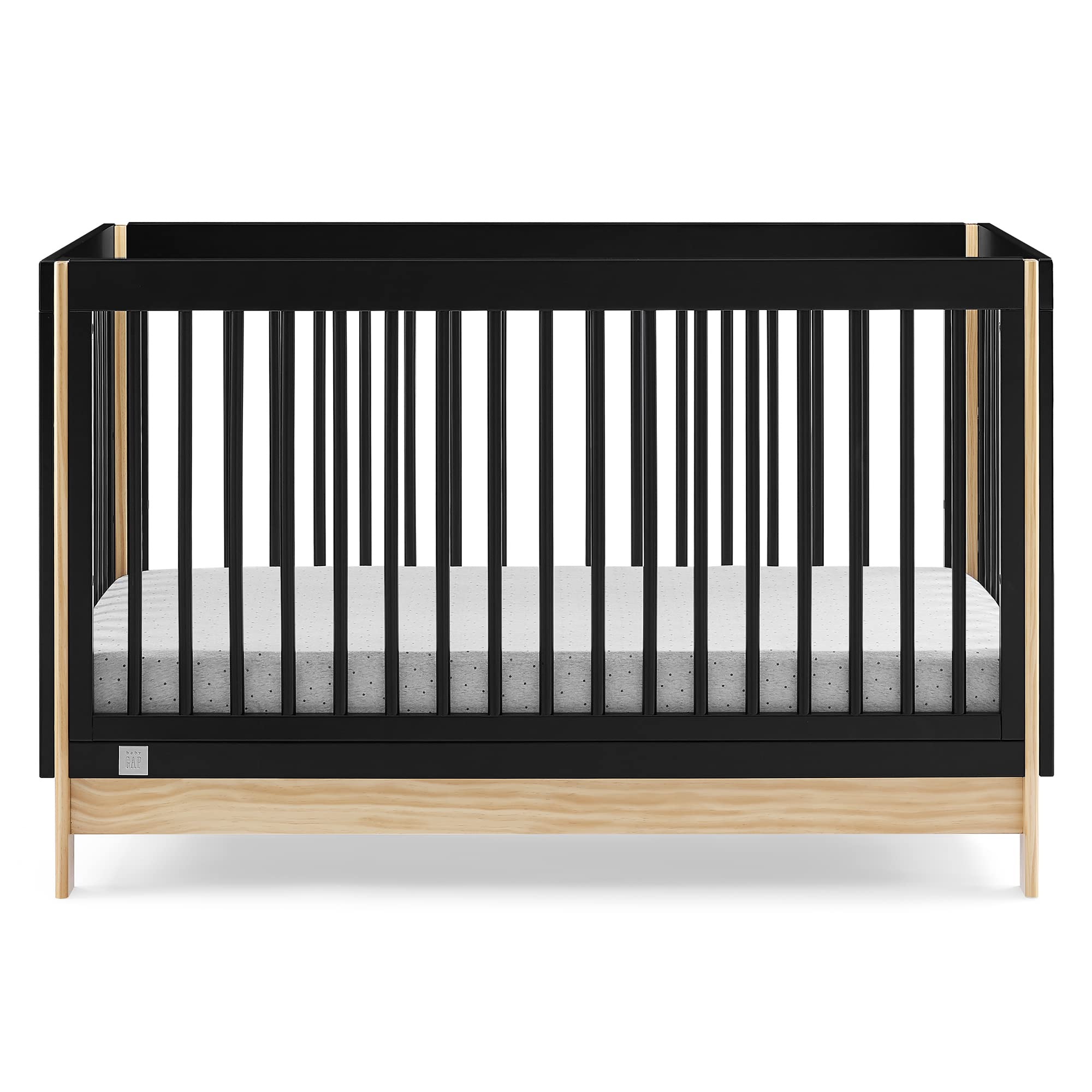 GAP babyGap Tate 4-in-1 Convertible Crib - Greenguard Gold Certified, Bianca White/Natural