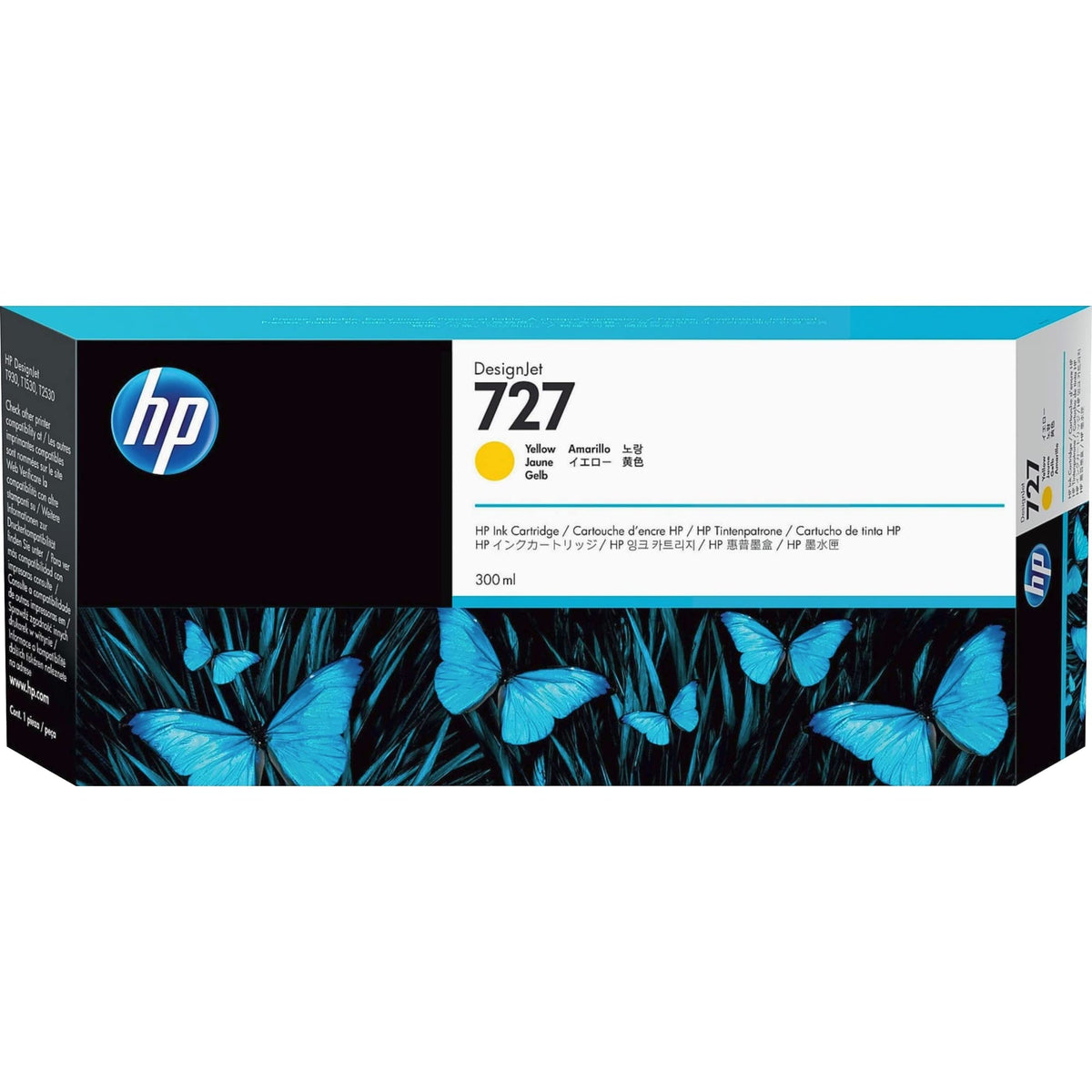 HP 727 Matte Black High-Yield Ink Cartridge, C1Q12A