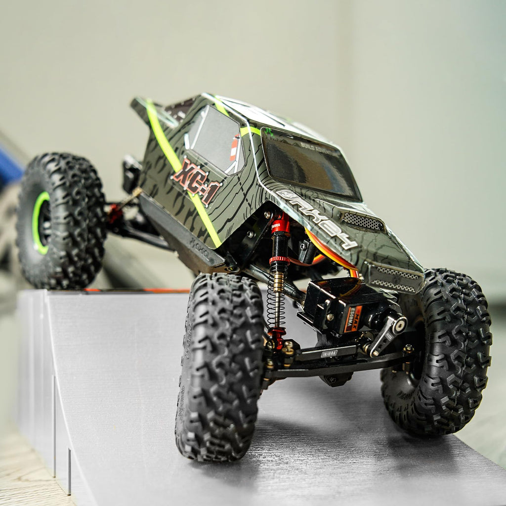 INJORA 51mm Shocks-Long Travel Threaded Double Barrel Damper for Axial AX24 SCX24 Upgrade 1/24 RC Crawler（Gold）