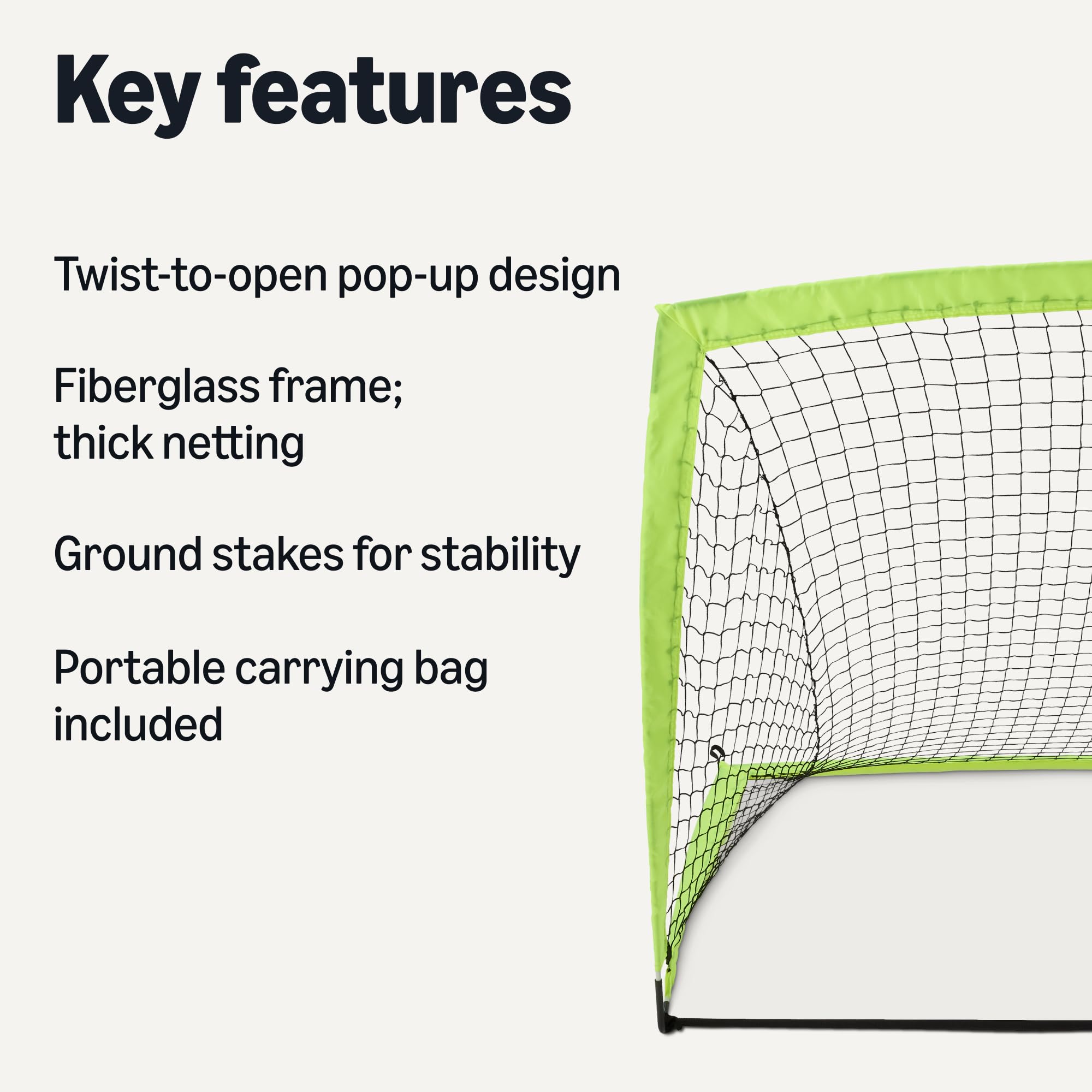 Amazon Basics Portable Pop Up Soccer Goal Net for Backyard Training