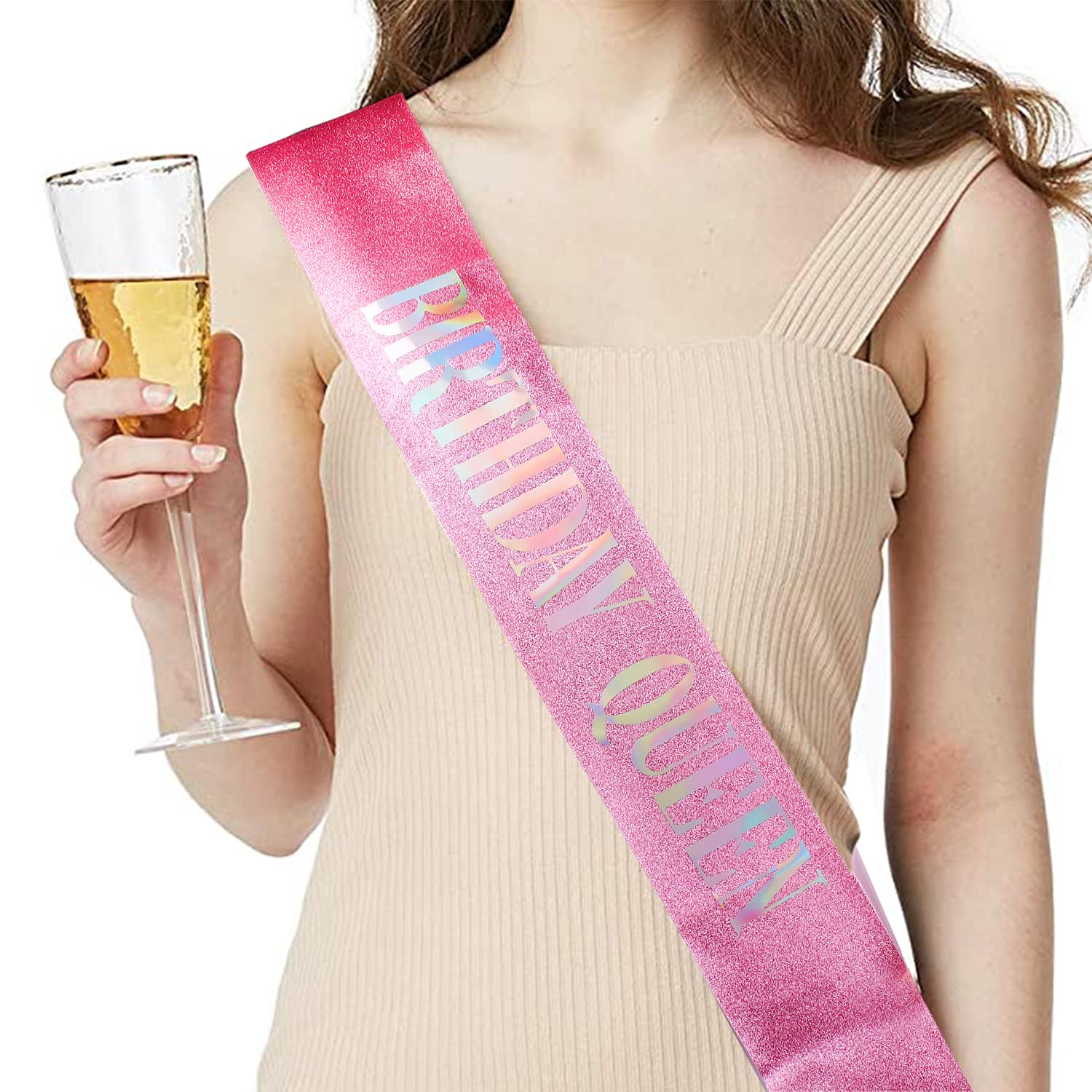 COCIDE Birthday Silver Tiara and Crowns Kit - Silver Tiara, Crown, Sash, Rhinestone Headband, Glitter Sash for Women & Girls Birthday Party Decorations