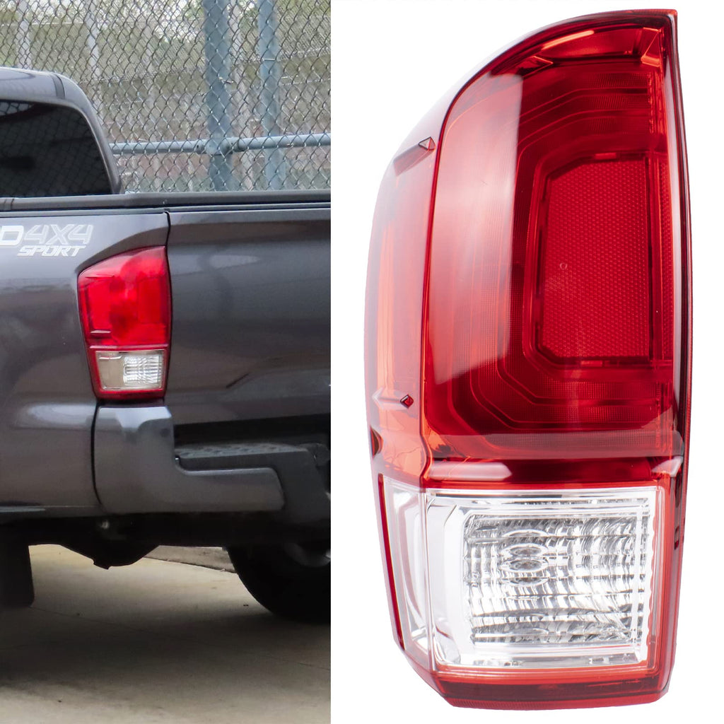Boine Tail Light Compatible With 2016 2017 2018 2019 2020 Toyota Tacoma Pickup Left Driver Side Red Brake Rear Lights Housing Replace 81550-04170 (Left Driver Side)