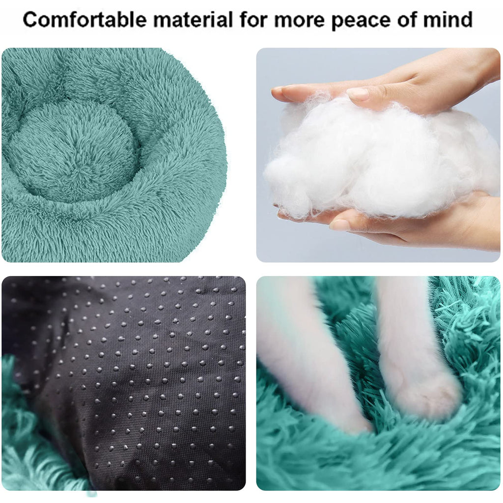 Nisrada Cat Beds for Indoor Cats,15.7 Inch Small Cats Beds, Washable-Round Pet Bed for Puppy and Kitten with Slip-Resistant Bottom