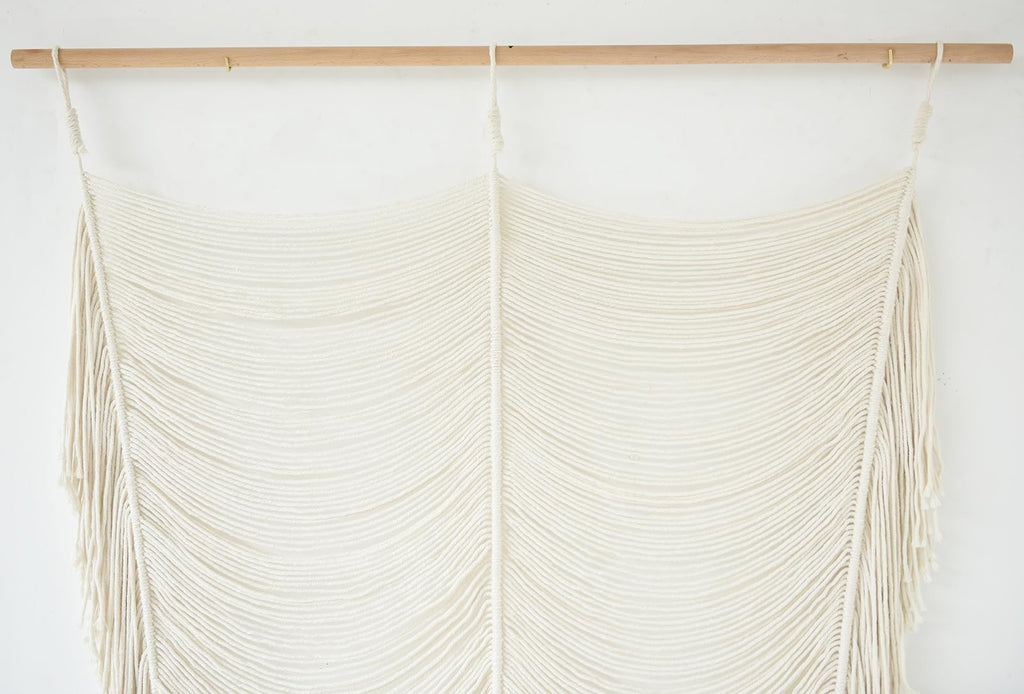 Flber Macrame Curtain Window Macrame Room Divider Doorway Curtain Boho Macrame Wall Hanging Living Room Bedroom Decor 42" W x 75" H