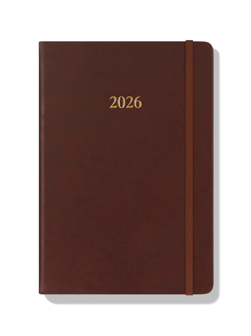 Wykeham's Executive 2026 Daily Journal Planner – US Public Holidays & Format – Customization Available (Brown, 6" x 4.5")