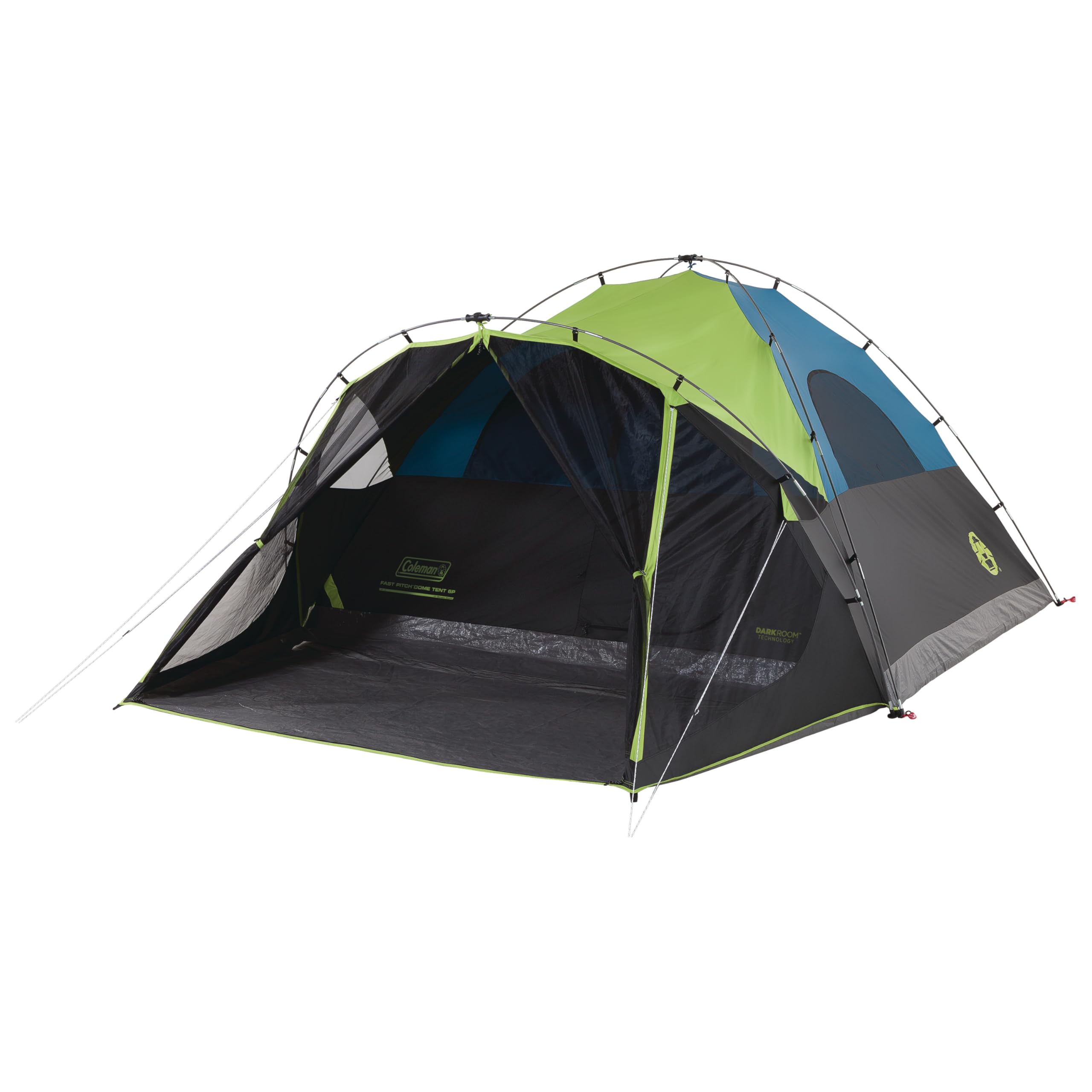 Coleman Carlsbad Dark Room Tent with Screened Porch, 4/6 Person Tent Blocks 90% of Sunlight to Keep Inside Cool, Weatherproof Shelter with Easy Setup