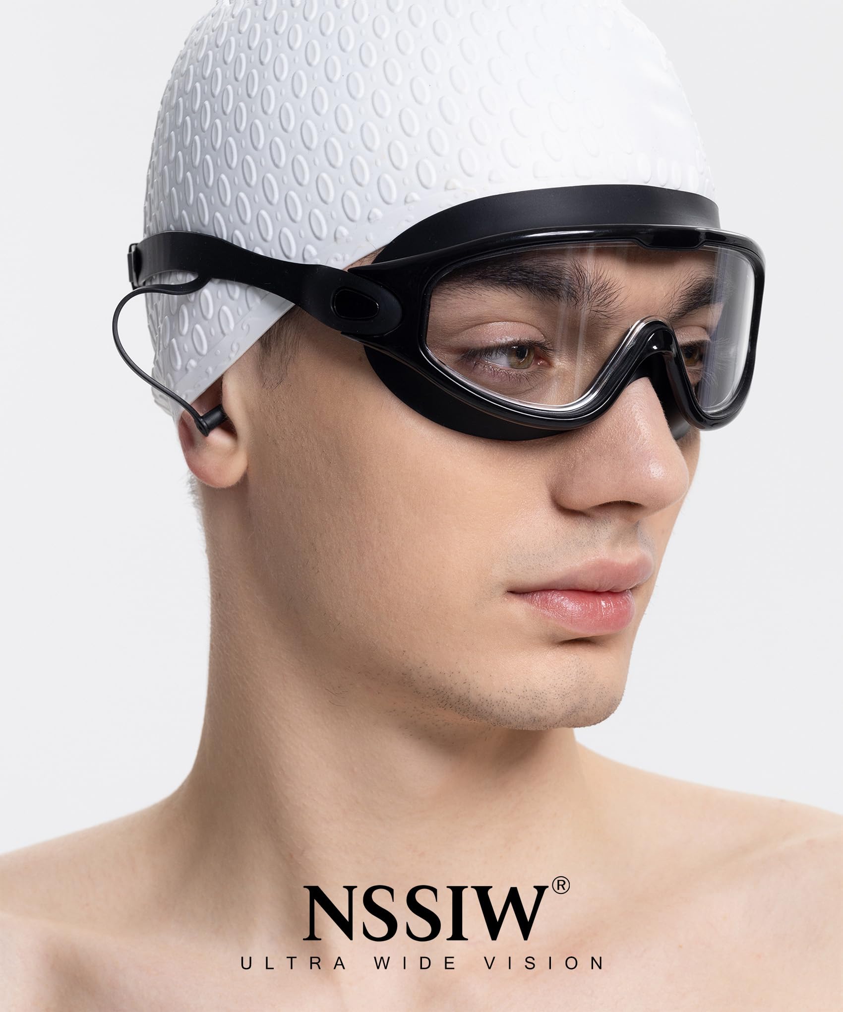 NSSIW Swim Goggles,Anti-Fog UV 180°Clear View Swimming Goggles,3 Pack Goggles Swimming Adult Men Women Youth