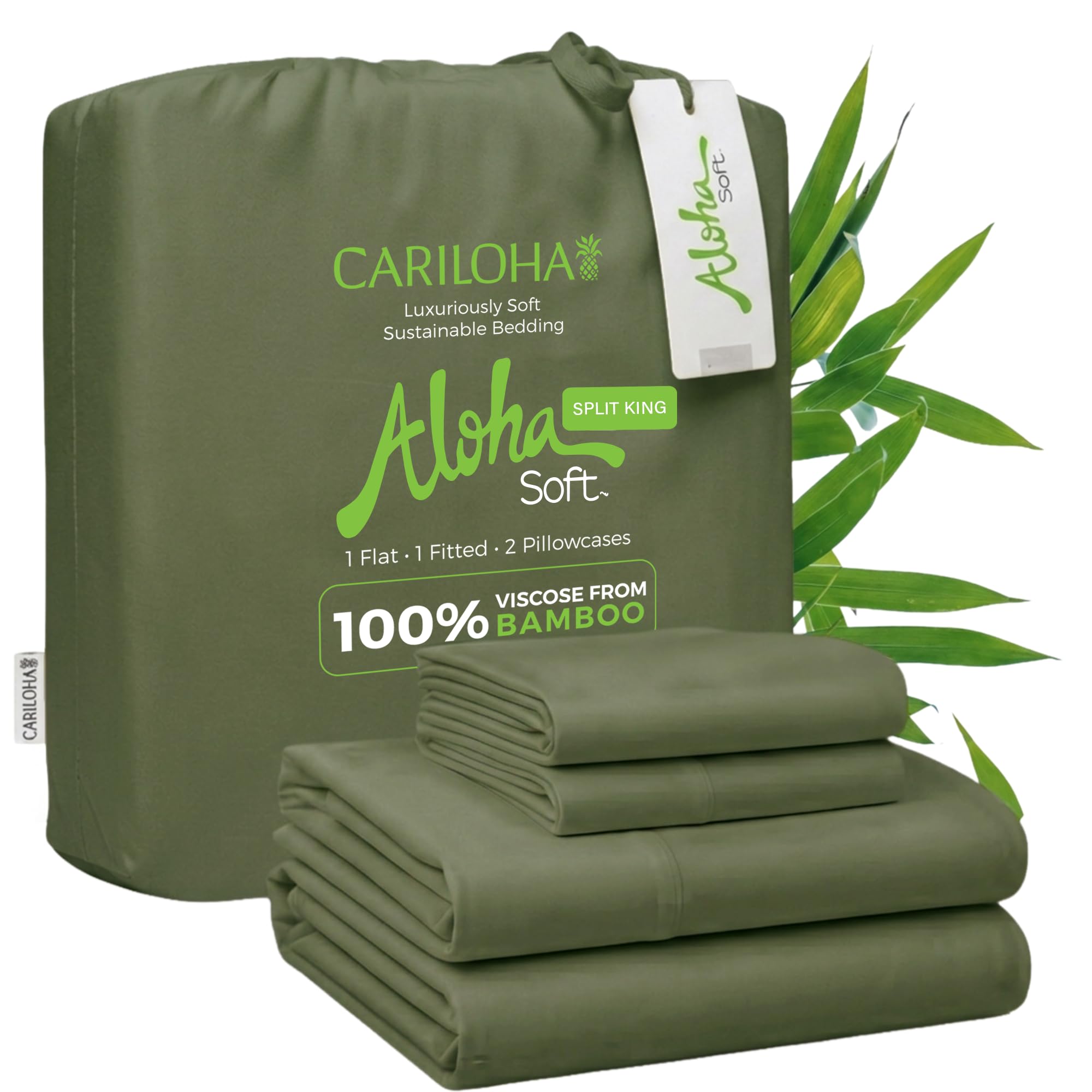 Cariloha Aloha Soft 100% Organic Bamboo Viscose Sheets – 4-Piece Queen Sheet Set – 16 in Deep Pockets – Buttery Soft, Hypoallergenic, Cooling Sheets – Oeko-TEX Standard 100 – Cape Blue