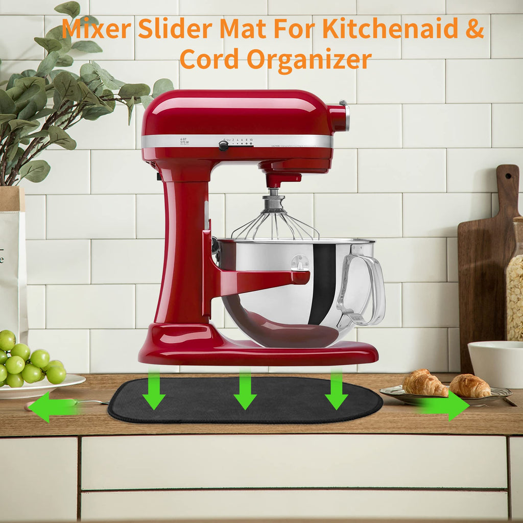 Sliding Mat for Kitchenaid Mixer, Mixer Mover Slider Mat Pad Compatible with Kitchenaid 4.5-5 Qt Tilt-Head Stand Mixer, Kitchen Appliance Slider Mat, Kitchen Aid Mixer Accessories