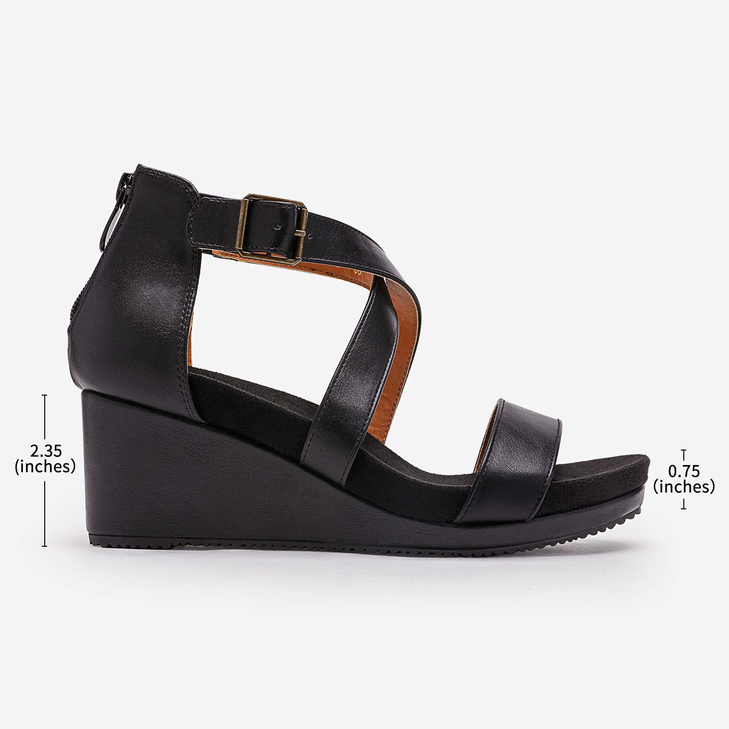 DREAM PAIRS Women's Open Toe Buckle Ankle Strap Summer Platform Wedge Sandals