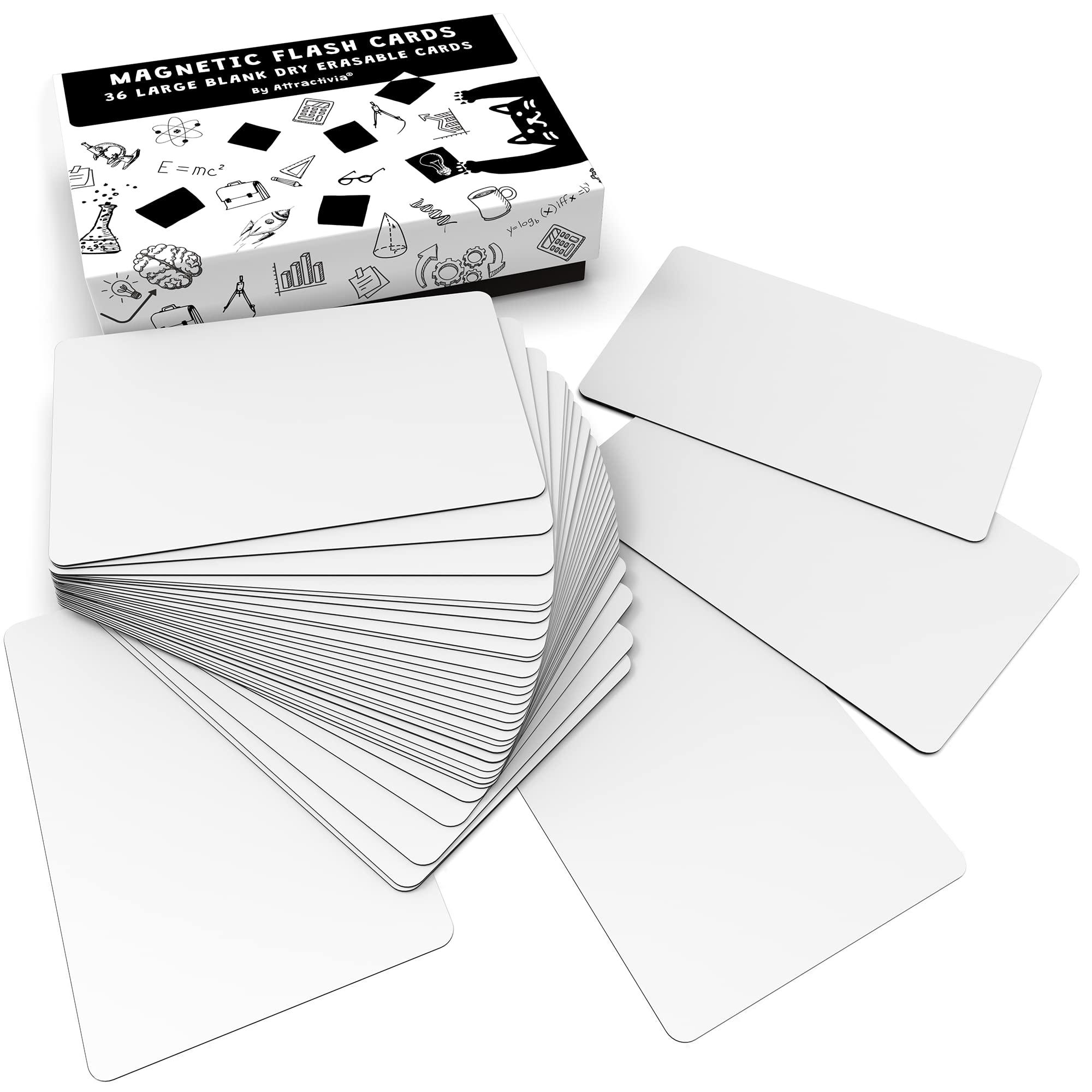 Attractivia Dry Erase Magnetic Labels 2.8 x 1.2 in, Color Borders, Dry Erase Magnets, 60-Pack, White Erasable Write-On All-Purpose Labels, for Office, Education, Home, Whiteboard, Magnetic Name Tags