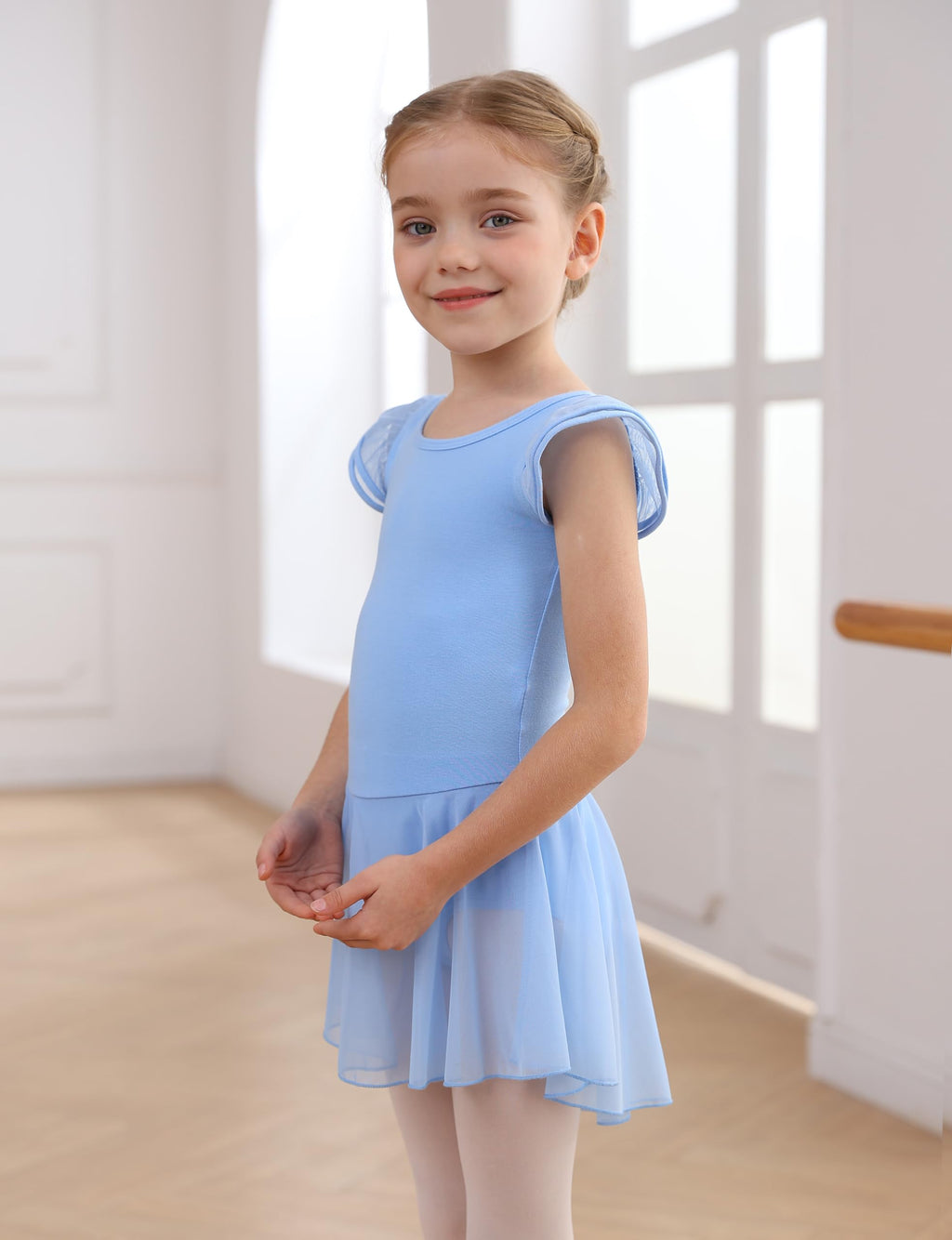Mecceos Ballet Leotards for Girls Toddler Dance Leotards Short/Long Sleeve Skirt Ballerina Outfits
