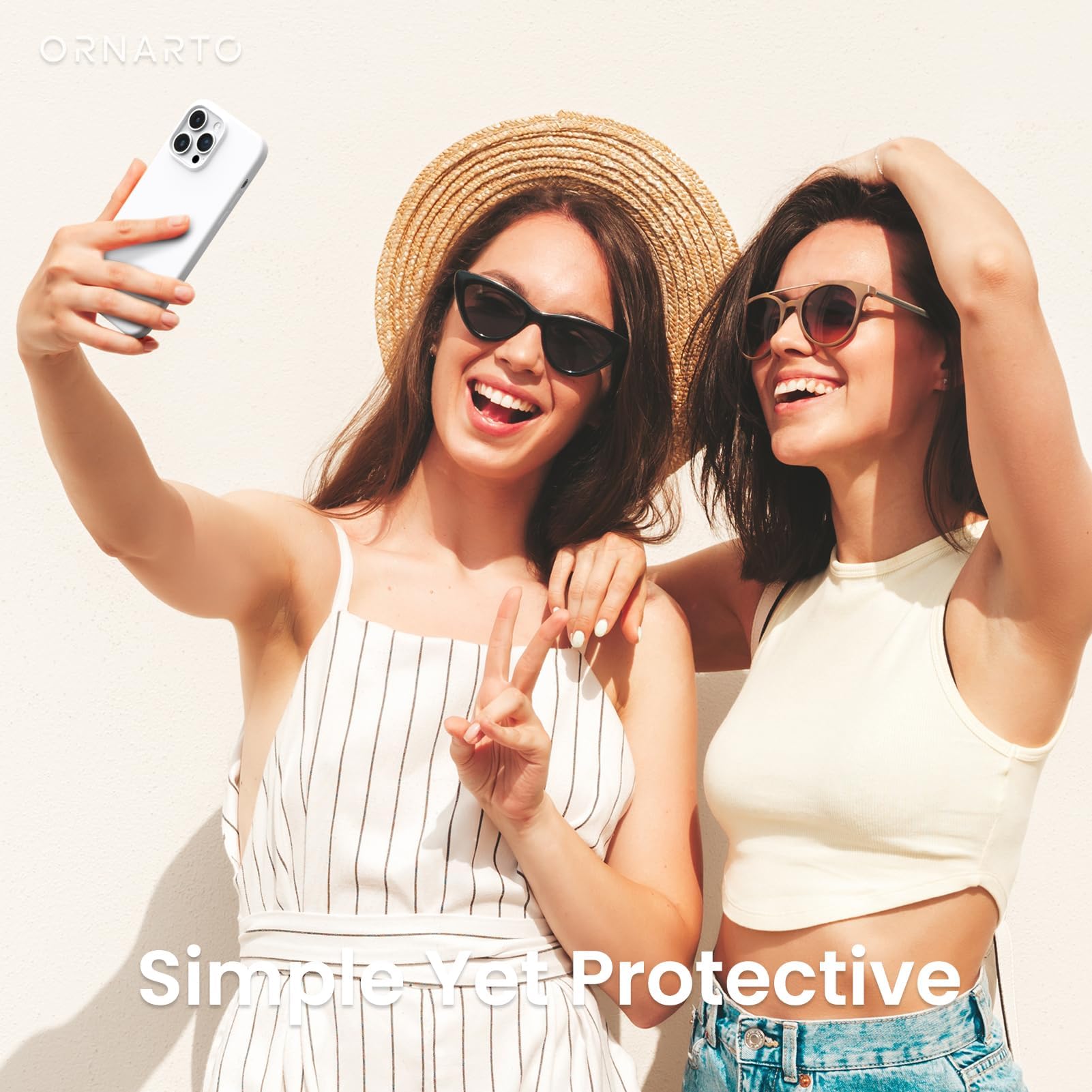 ORNARTO Compatible with iPhone 14 Pro Case 6.1, Slim Liquid Silicone 3 Layers Full Covered Soft Gel Rubber Phone Case Protective Cover with Microfiber Lining 6.1 inch-Baby Blue
