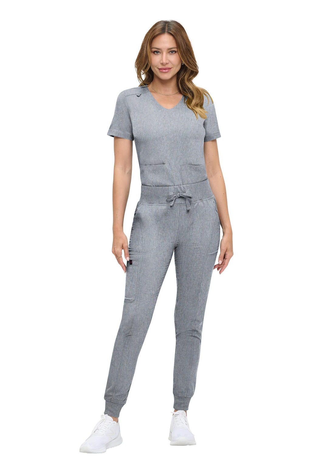Natural Uniforms Womens Ultra-Soft Luxe Stretch Jogger Scrub Set with Regular and Petite Sizes