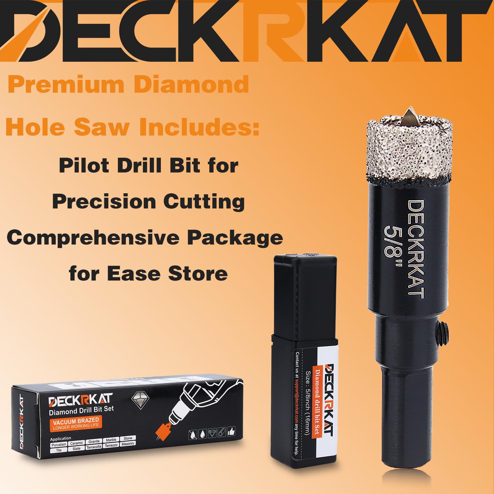 1 Inch Diamond Hole-Saw Bits with Pilot Drill Bit - 2pc 1" Diamond Tipped Tile Hole Saws with Guiding Bit Accurate Drilling for Porcelain Tile Ceramic Pottery Granite Stone Glass Bottles 25mm