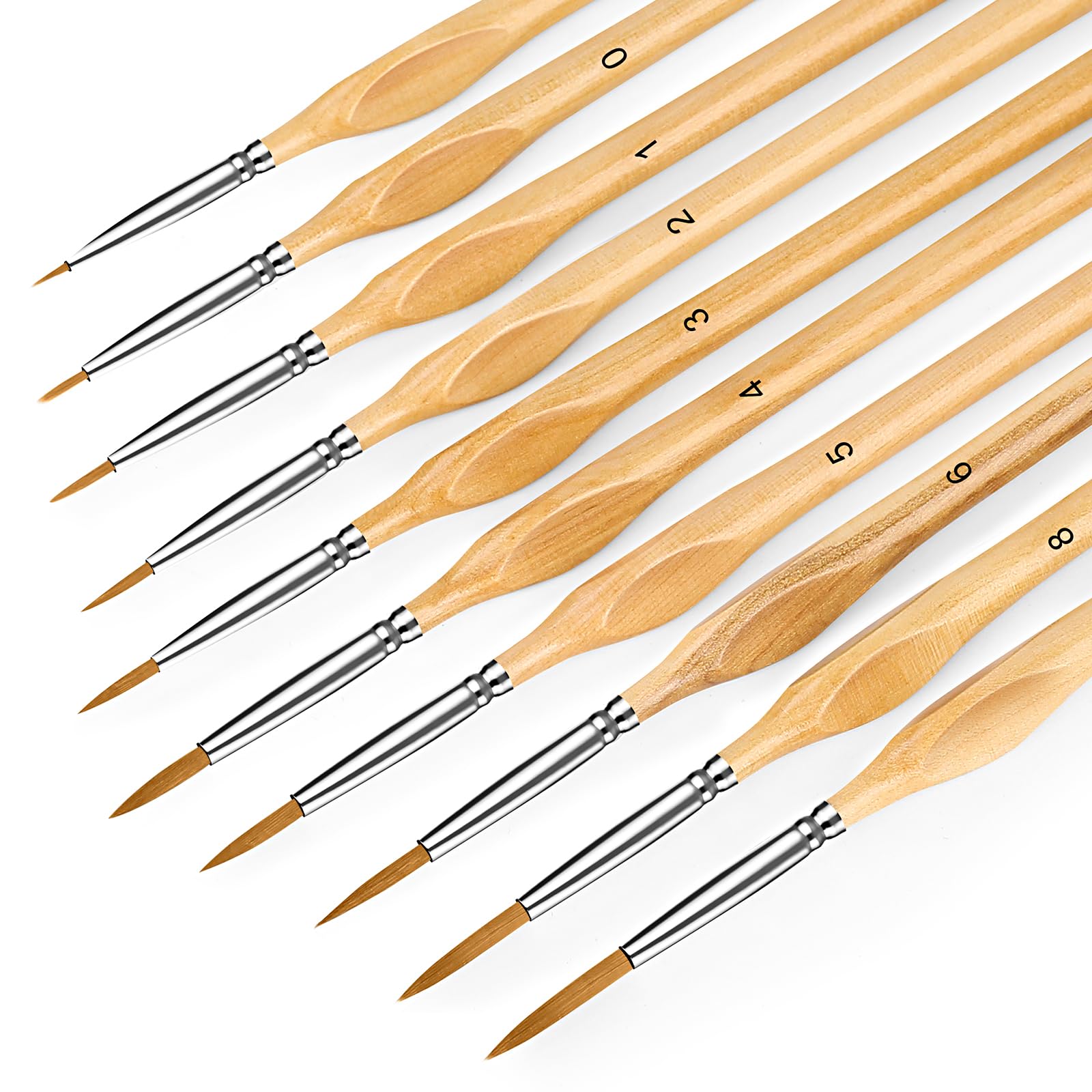 5PC Miniature Paint Brush for Fine Detailing, Detail Paint Brushes, Small Painting Brushes for Art, Crafts, Acrylic, Watercolor, Model, Face, Paint by Number, Figurine(Black)
