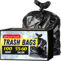 100 Count 17 Micron Extra Heavy Duty 4 Gallon Trash Bags, Sturdy & Tear-Resistant Small Trash Bags for Bathroom & Kitchen