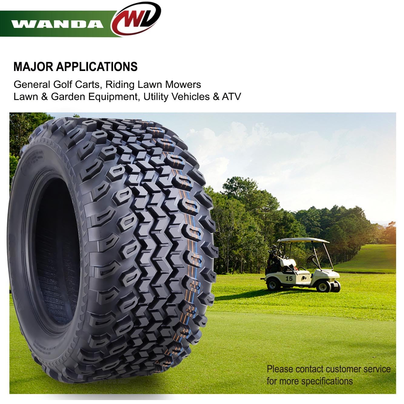 WANDA 18X9-10 Golf Cart ATV Tires 4 Ply 18X9x10 -Set 4-14050