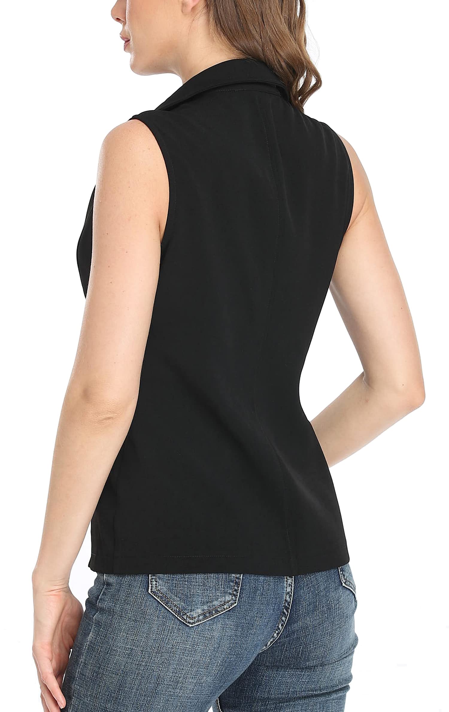 MISS MOLY Women's Lightweight Vest Casual Zip Up Utility Vest Hiking Golf Sleeveless Jackets with Pockets