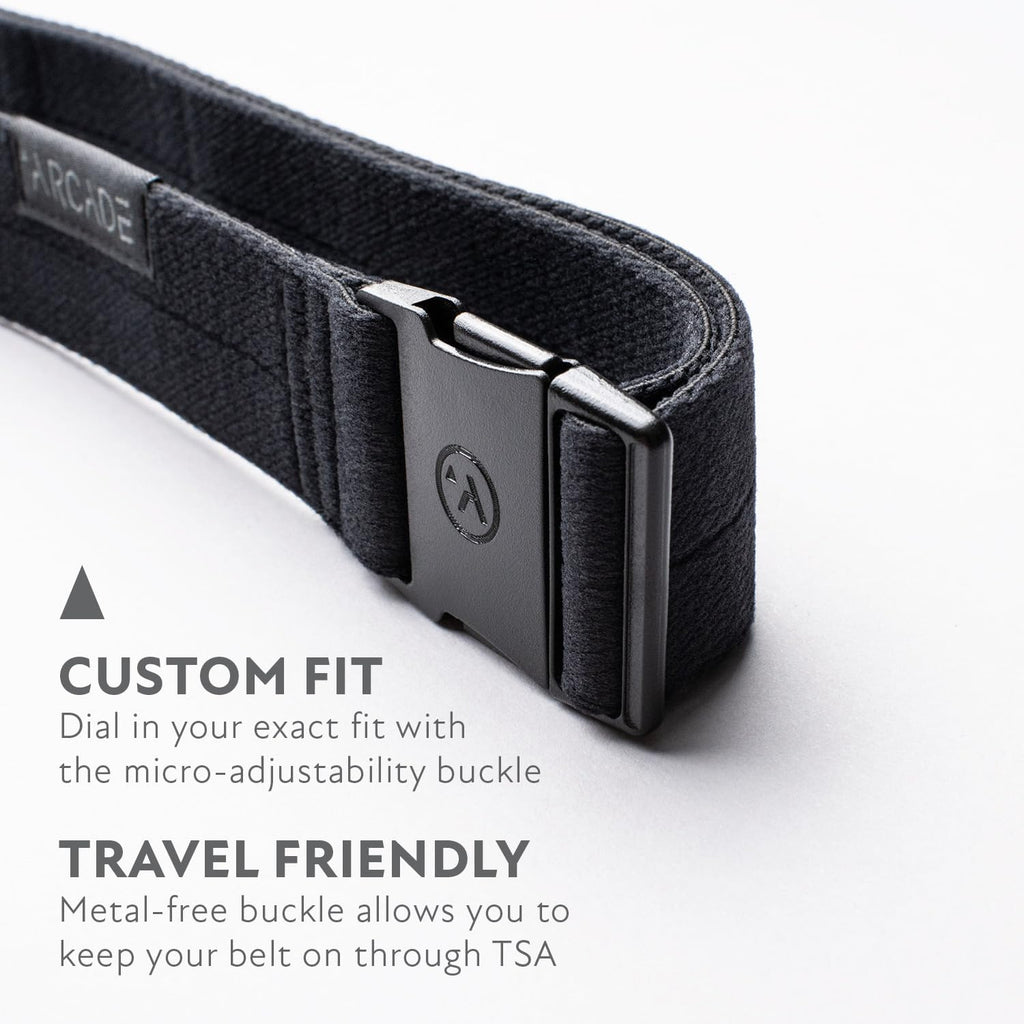 Arcade The Original Slim Unisex Adventure Belt, Narrow Width Elastic Stretch Webbing, Micro Adjust Buckle