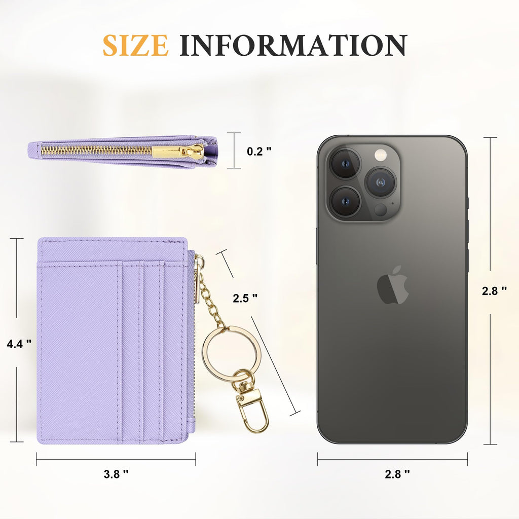 Sodsay Card Case Slim Front Pocket Wallet for Women Credit Card Holder with Keychain | Slim, Credit Card Holder, Front Pocket, with Keychain | Slim