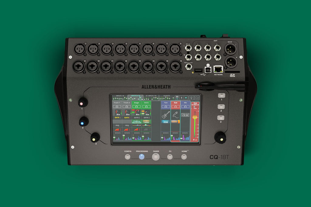 Allen & Heath CQ-12T Digital Mixer with 7" Touchscreen and Bluetooth Connectivity