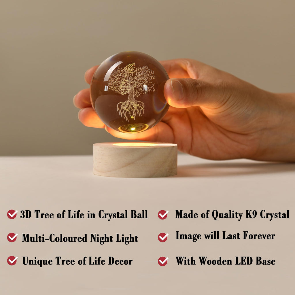 IFOLAINA Butterfly Crystal Ball Gifts Ideas for Girlfriend Wife Mom Couple Her Bithday Mothers Day 3D Butterfly on Sunflower Night Light Decorative Globes Room Decor