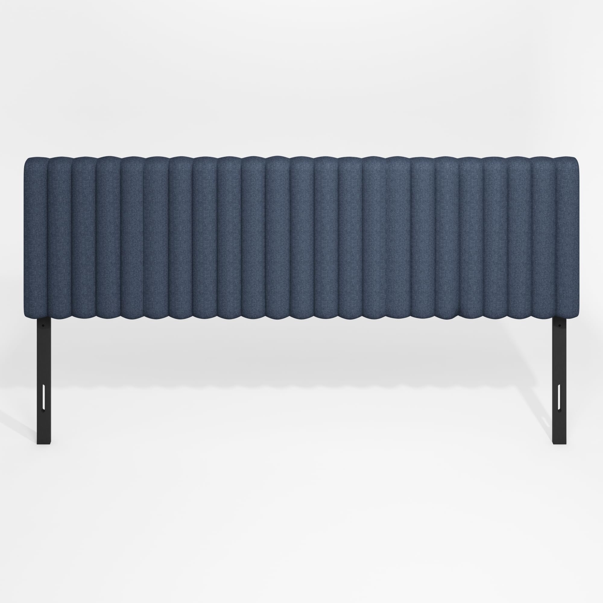 FURINNO Roanne Tufted Headboard, Twin, Black