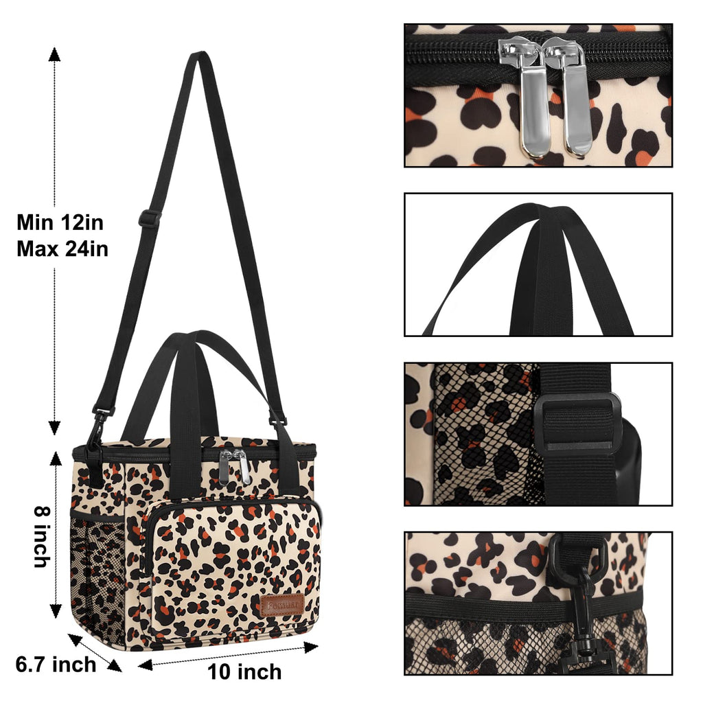 Femuar Lunch Bags for Women/Men, Insulated Lunch Bag for Work Office Picnic - Large Lunch Cooler Bag Leakproof Lunch Box with Adjustable Shoulder Strap for Adults - Grey (15L)