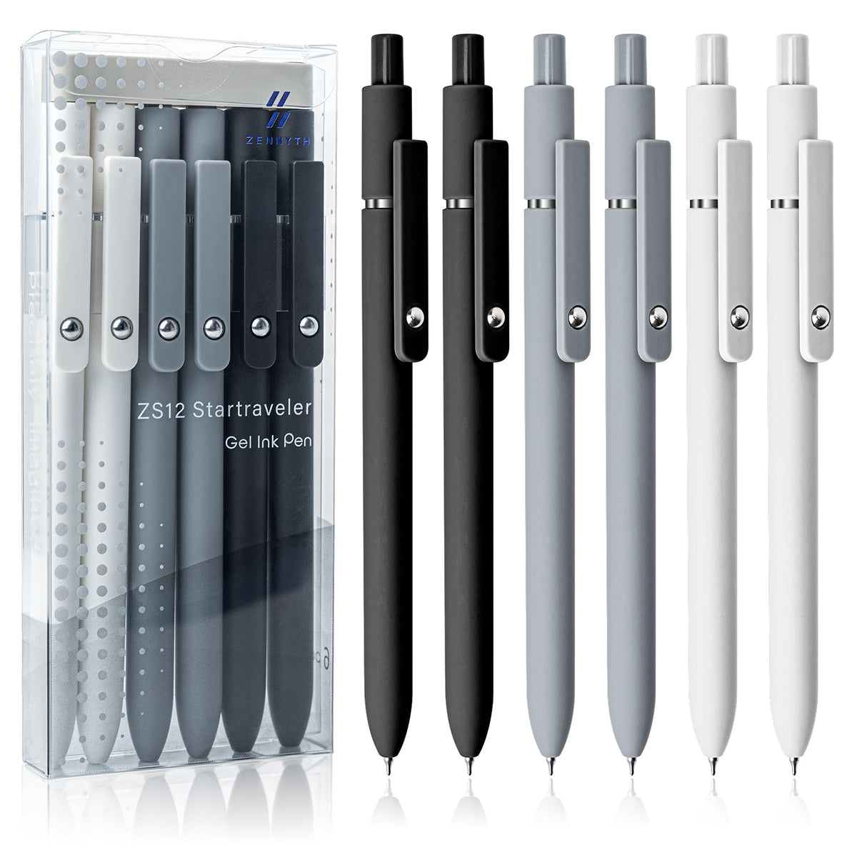 UIXJODO 12 Pcs Gel Pens 0.5mm Quick Dry Black Ink Pens Fine Point Smooth Writing Pens, Cute Office and School Supplies Gifts for Women Teacher Students (12 Pcs Morandi and Vintage Gold)