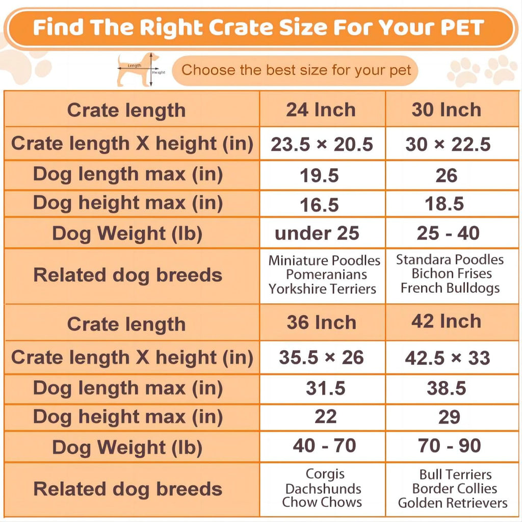 HOMEY PET 24" Gold Color Folding Design Dog Crate Puppy Ertra Small Breed Dog Kennels with Removable Floor Grid and Pull Out Tray, Dog Cage Copper Gold Finish