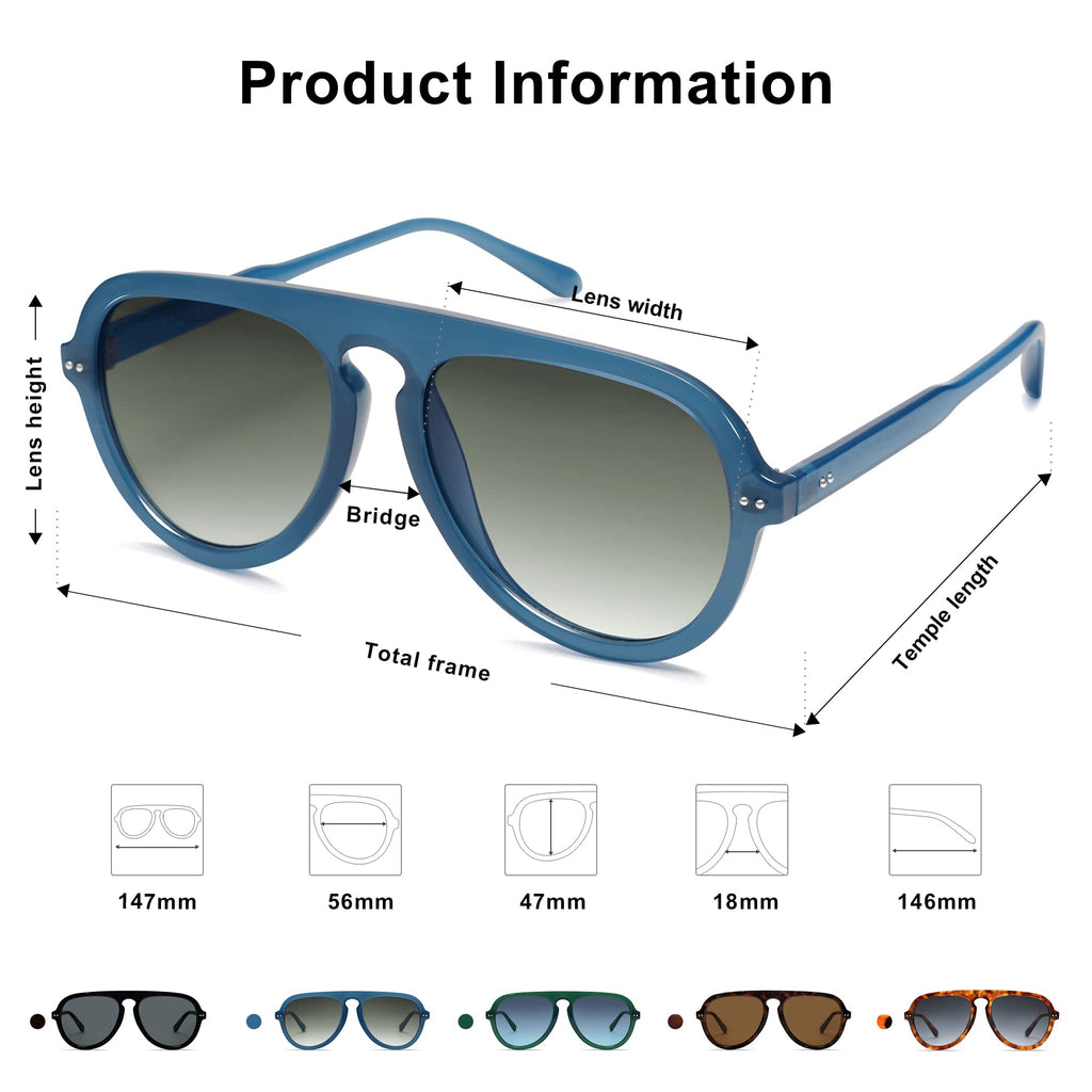 SOJOS Retro Aviator Sunglasses Womens Mens Vintage Plastic Frame Shades Lentes De Sol Para Mujer SJ2255