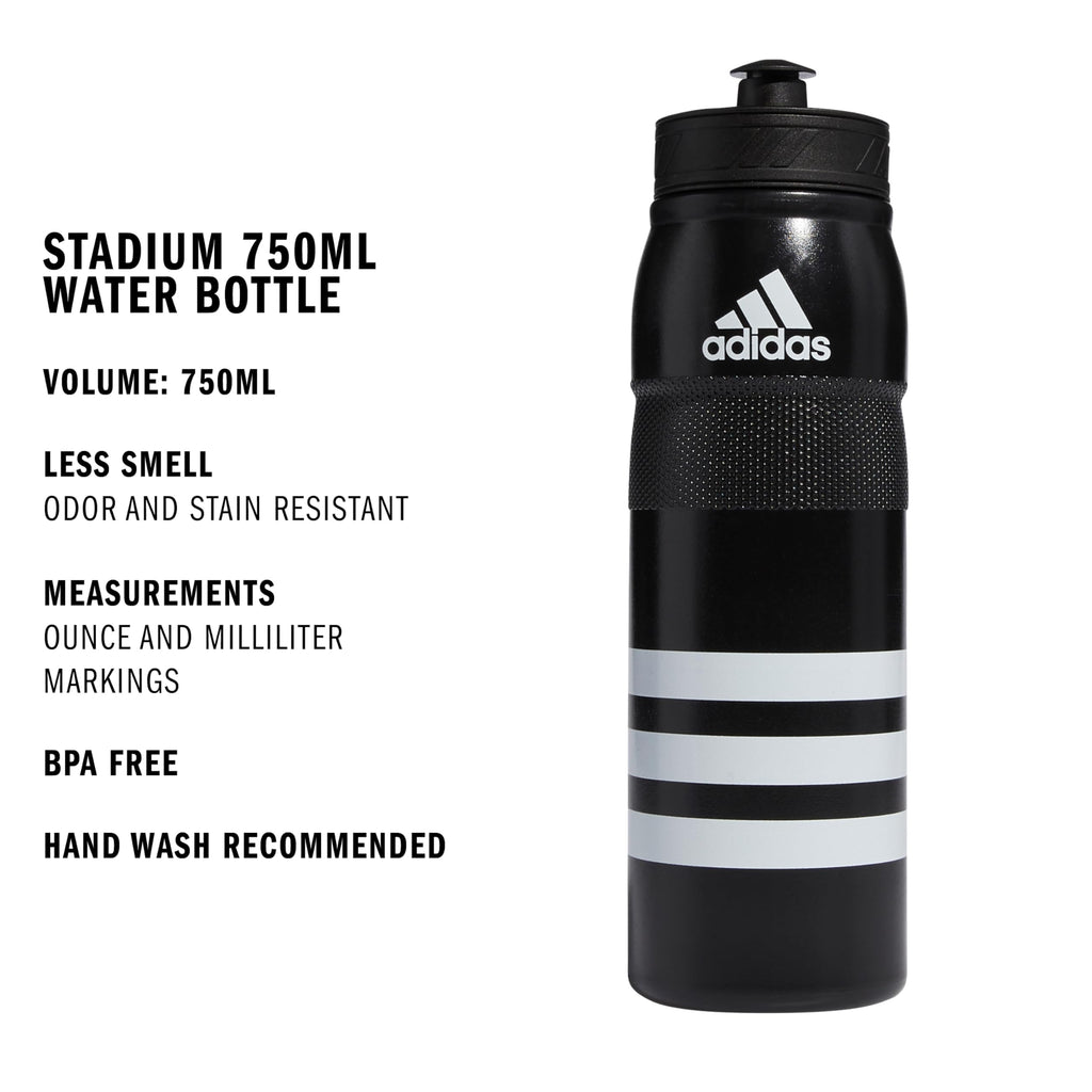 adidas 750 ML (28 oz) Stadium Refillable Plastic Sport Water Bottle