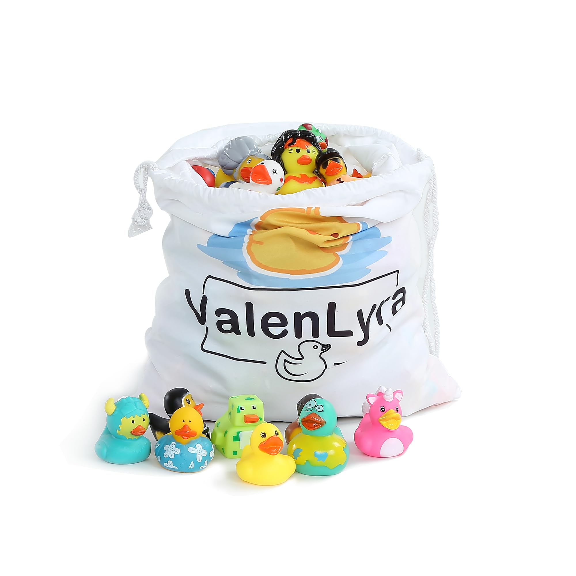 30 Pack Rubber Duck for Jeeps Ducking - 2" Bulk Floater Duck for Kids - Baby Bath Toy Assortment - Party Favors, Birthdays, Bath Time, and More (30 Varieties)