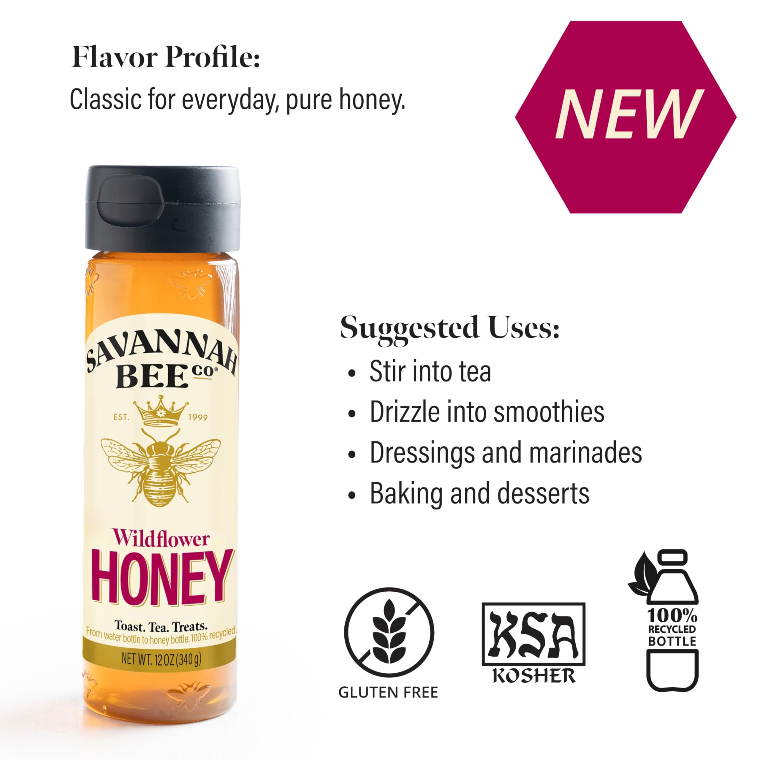 Savannah Bee Company Honey - Pure, Natural, Raw Honey