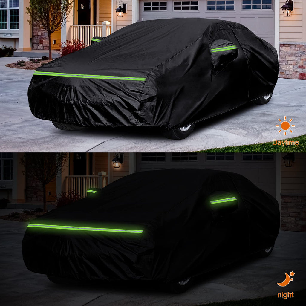 Waterproof Car Cover Replace for 1964-1978 Ford Mustang, 6 Layers All Weather Custom-Fit Mustang Full Car Covers with Zipper Door for Snow Rain Dust Hail Protection (1964-1978)