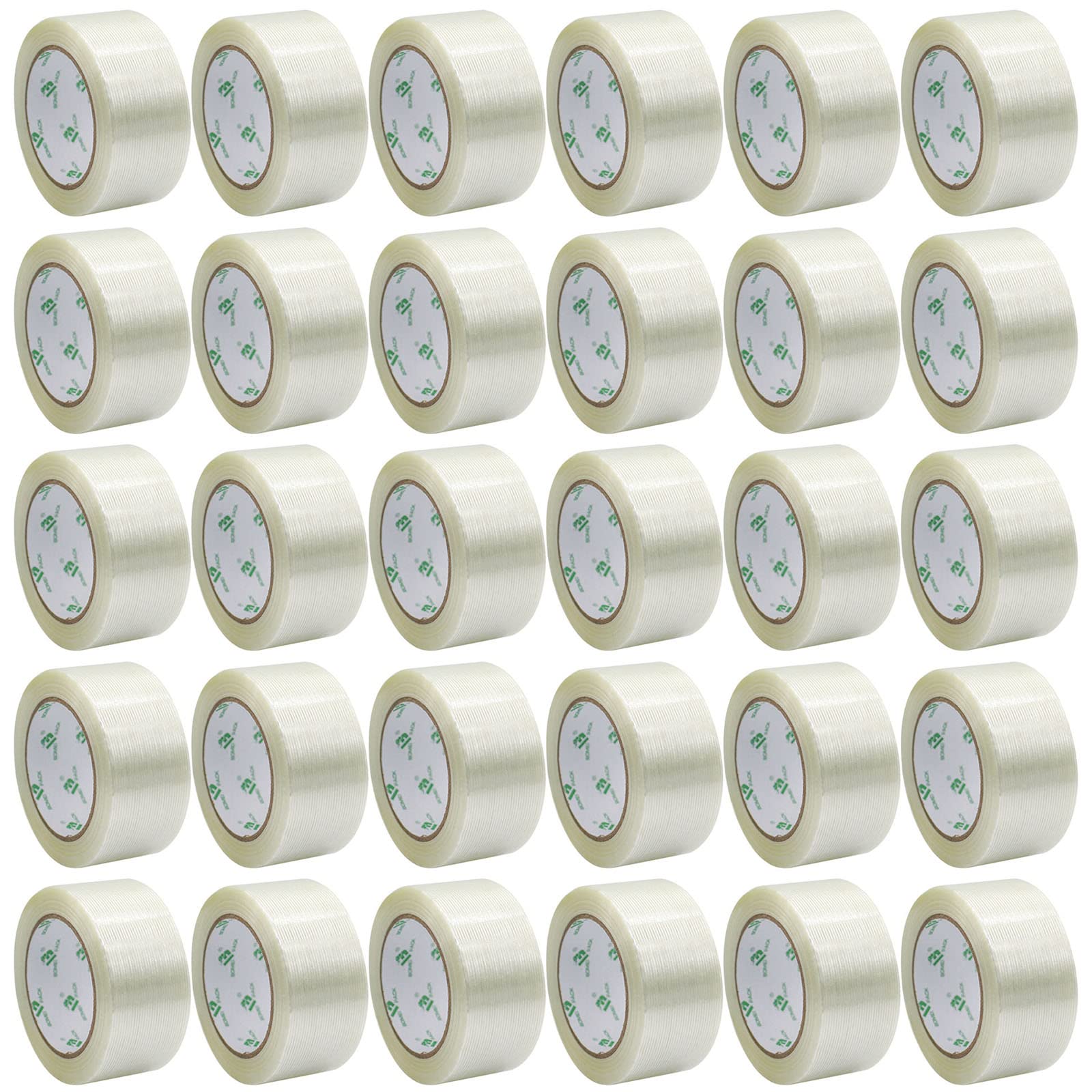 BOMEI PACK Wide Strapping Tape, 4Inch Heavy Duty Reinforced Packing Tape, Fiberglass Filament 60yds 5.5Mil