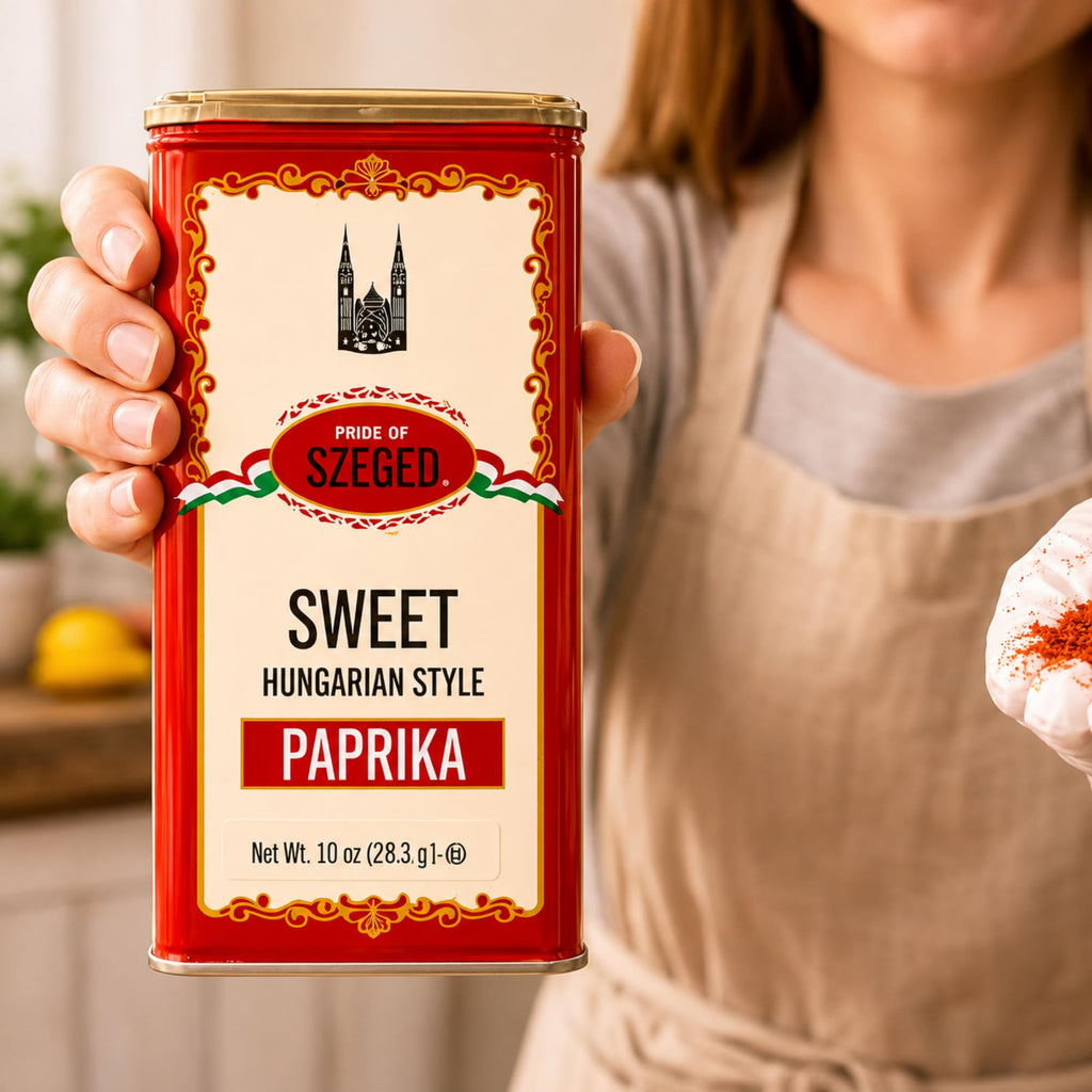 Pride of Szeged Hot Paprika Powder, Bright Red, 4 oz. Tin, 1-Count
