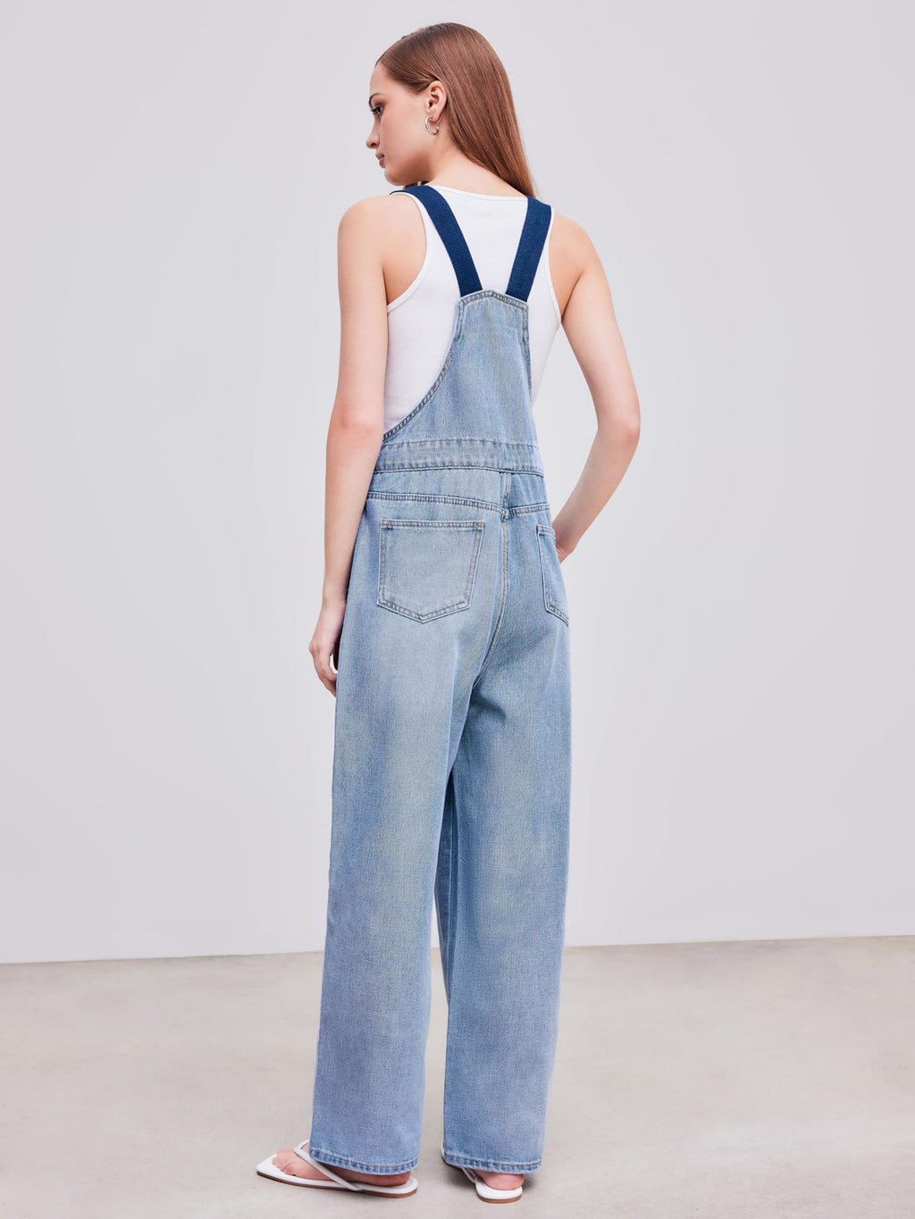CIDER Overalls for Women Leopard Pocket Buckle Up Wide Leg Jumpsuit