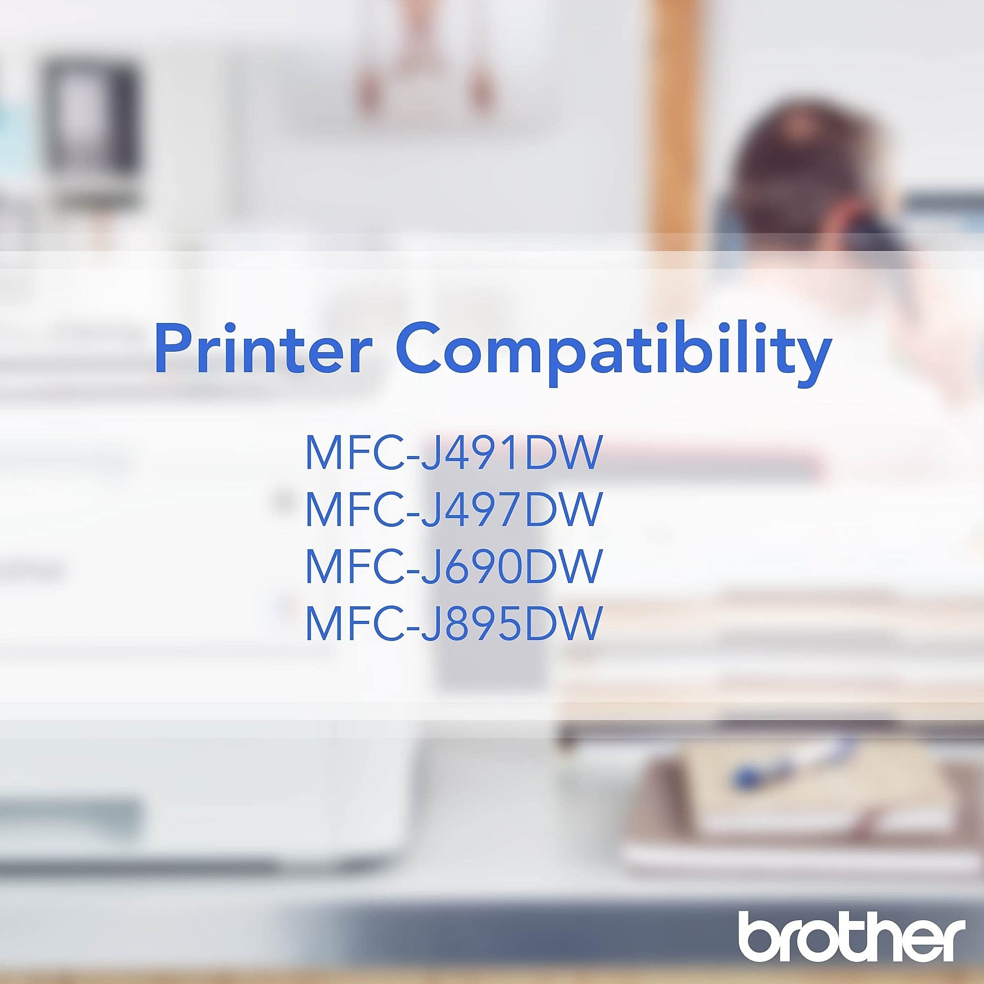 Brother Printer High Yield Ink Cartridge Page Up to 400 Pages Black (LC3013BK), Standard
