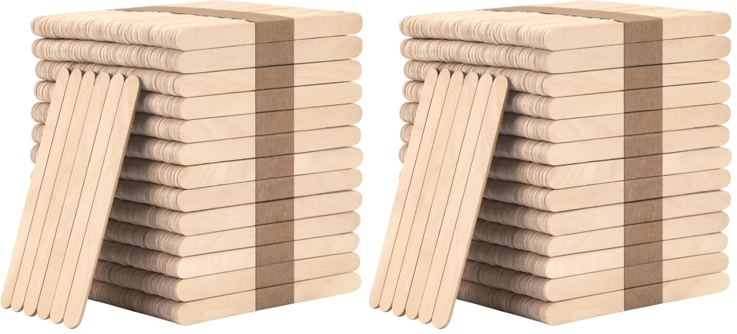 WISYOK 240 Pcs Natural Wood Craft Sticks, Popsicle Sticks, Lolly Sticks for Crafts 4.5 Inch, Ideal for Homeschool Arts and Crafts, Waxing Supplies, Classroom Art Supplies