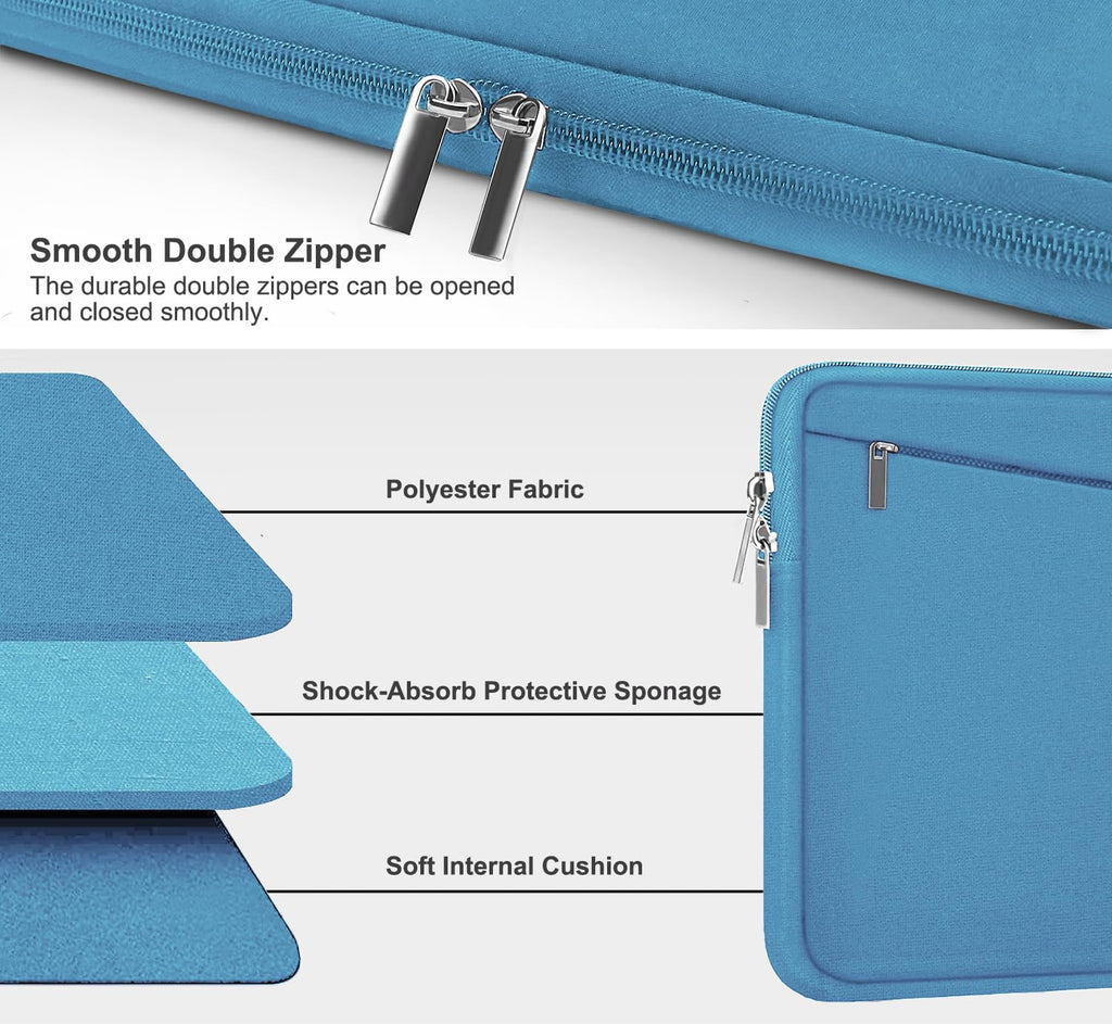 Laptop Sleeve Case 13.3 Inch, Durable 14 Inch Laptop Case Computer Carrying Bag Protective Cover Compatible with 13 14 inch MacBook Pro, MacBook Air, Dell, HP, Lenovo, Notebook, Computer, Black