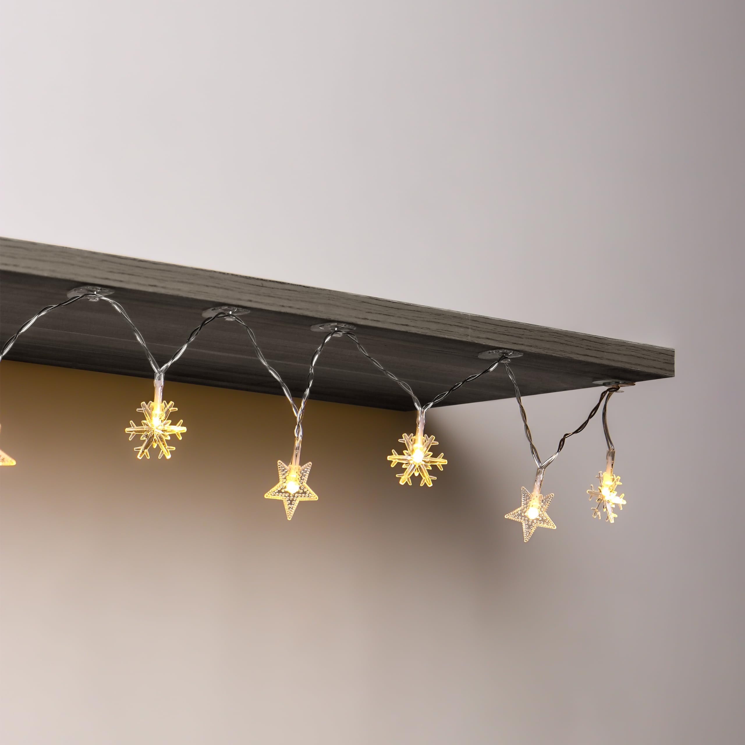 MOVELYST 100 Mini Clear Light Clips with 120 Adhesive Strips, Damage-Free Indoor Mini Wall Hooks for Hanging, Removable Clips for Christmas Decoration