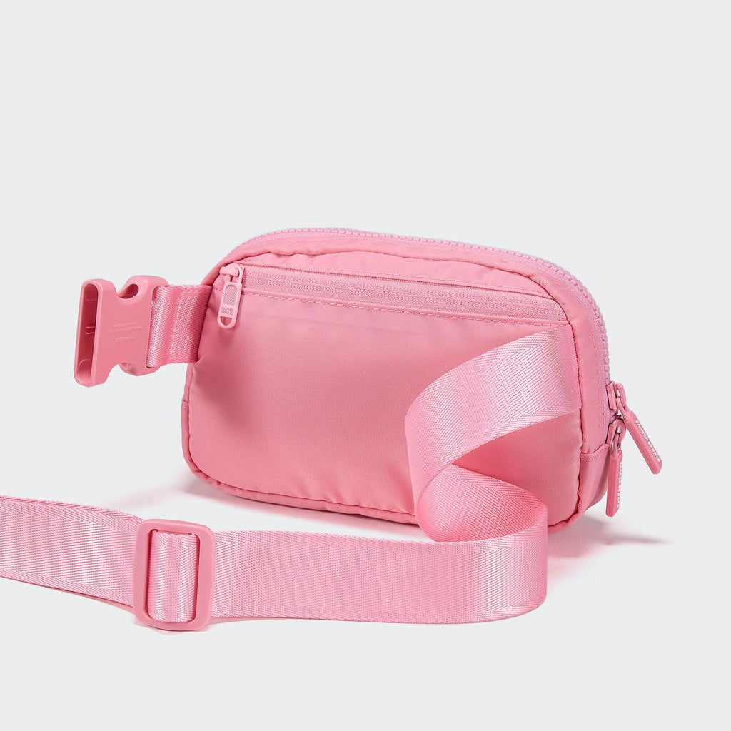 Pander Two Way Zipper Fanny Pack Nylon Everywhere Belt Bag for Women, Water Repellent Waist Packs, Crossbody Bags with Adjustable Strap (Black).